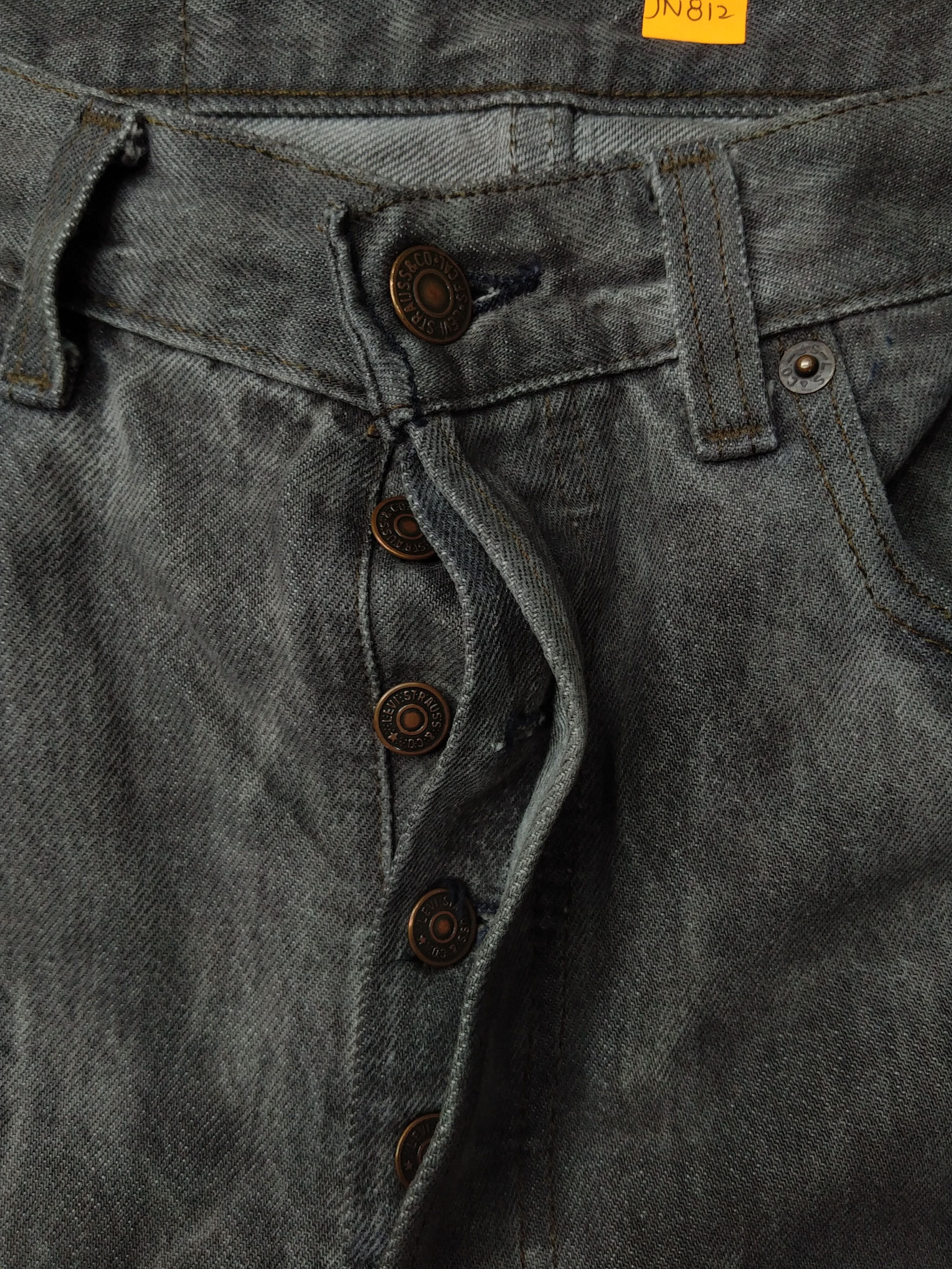 Japanese Brand 90s Vintage Levi's 501 USA Faded Black Denim 32x30 -JN812 Size US 32 / EU 48 - 6 Thumbnail