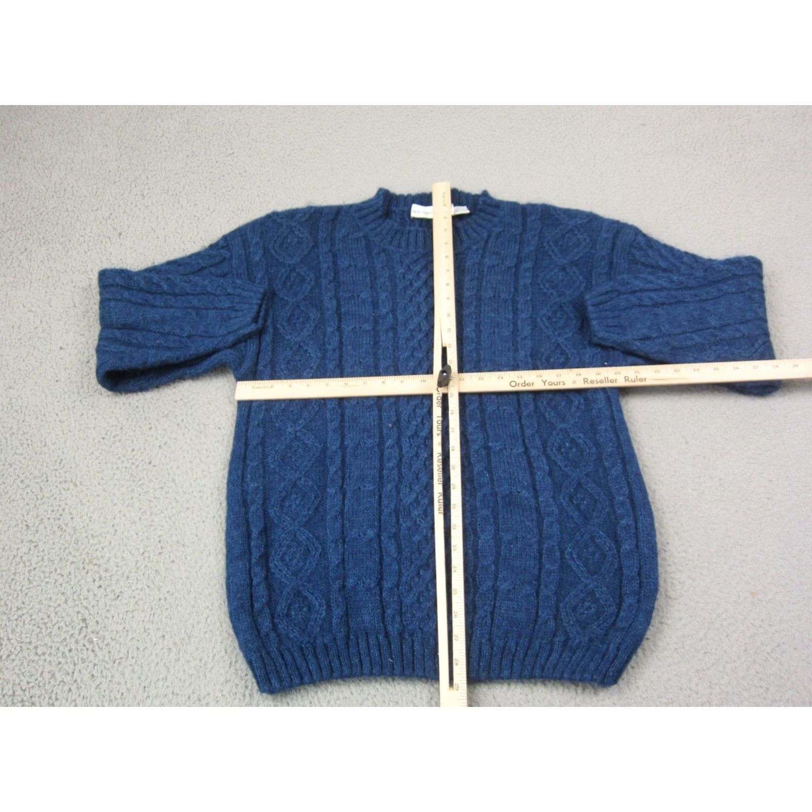 Vintage VINTAGE Paris Sport Club Sweater Womens Large Blue Cable Knit Mohair Crewneck Size L / US 10 / IT 46 - 6 Thumbnail