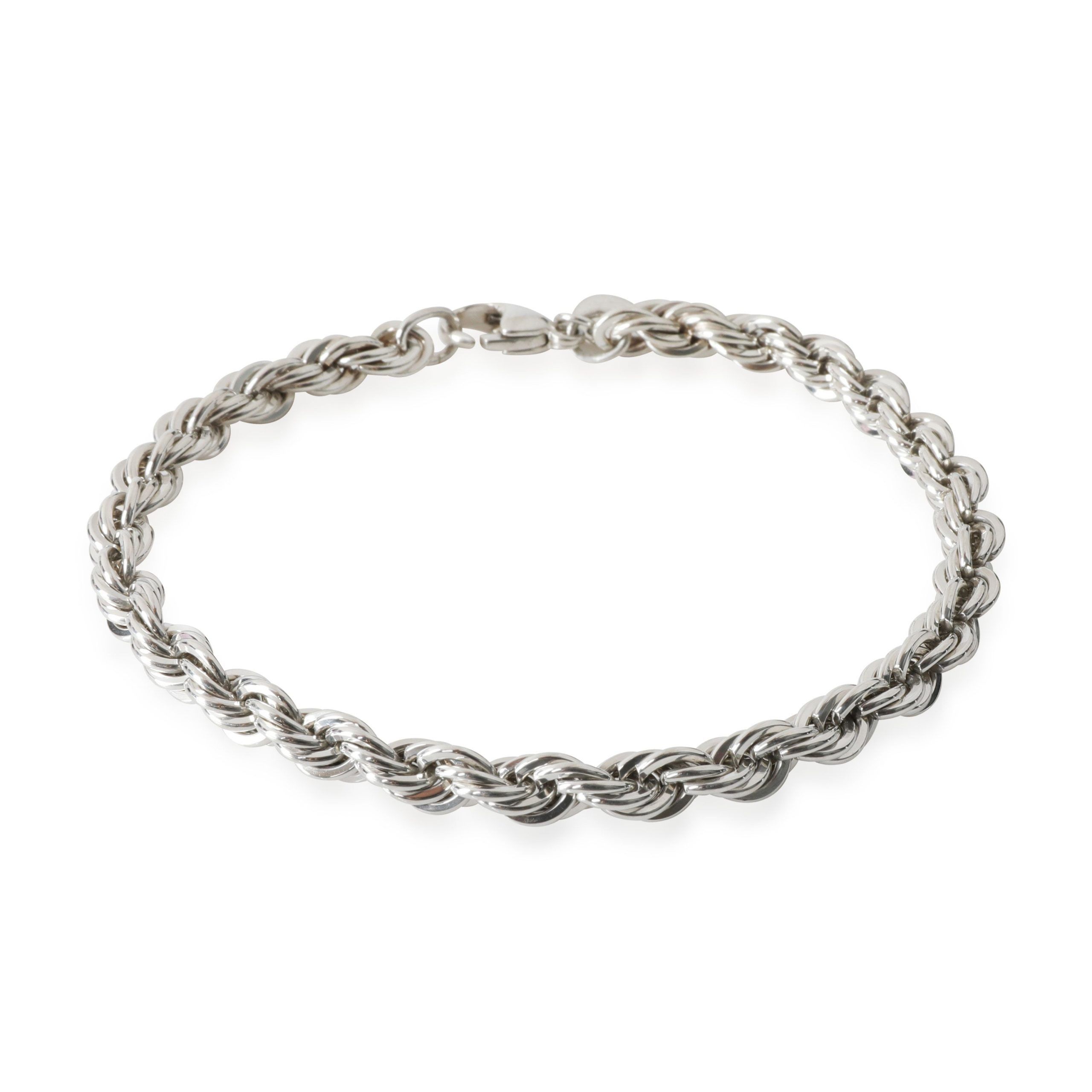 image of Tiffany Co Tiffany & Co. Rope Bracelet In Sterling Silver, Women's