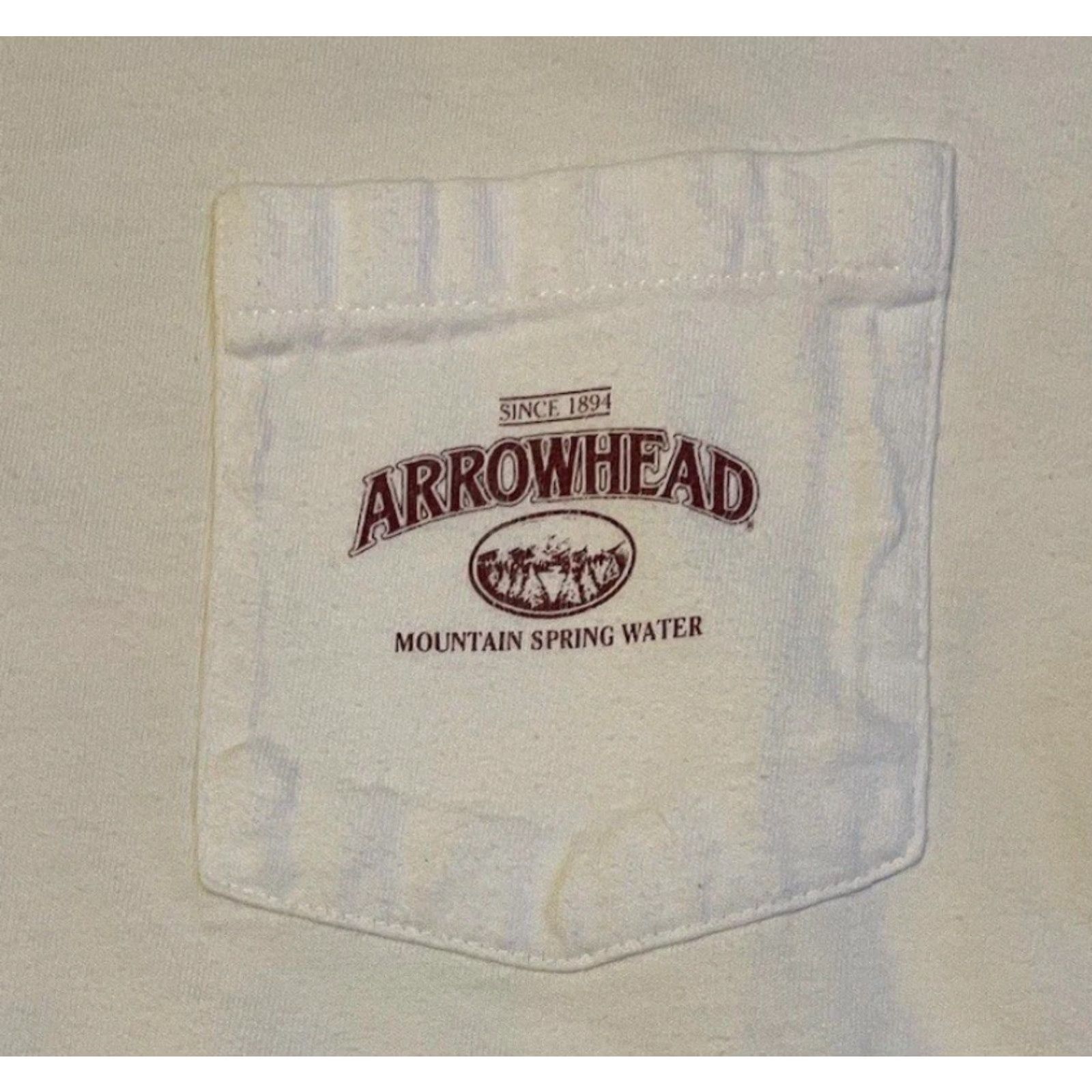 Vintage VINTAGE 90s Arrowhead Water Faded Distress California Promo Shirt M White Graphic Tee Mens 80s Grunge Surf Skate Rock Size US M / EU 48-50 / 2 - 4 Thumbnail