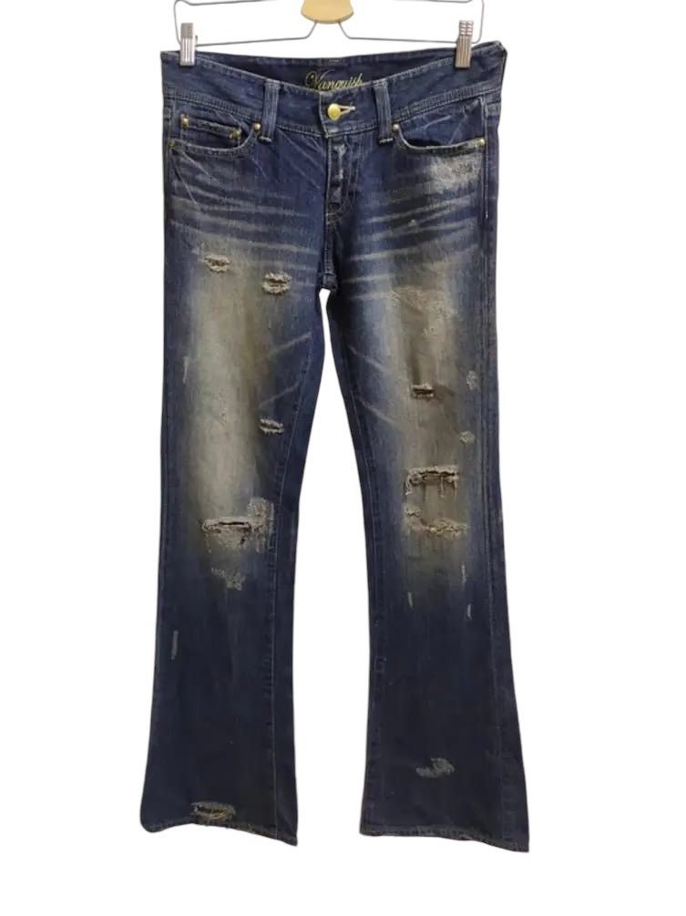 Vanquish VANQUISH Distressed Denim Flare Jeans Made In Japan Size US 28 / EU 44 - 1 Thumbnail