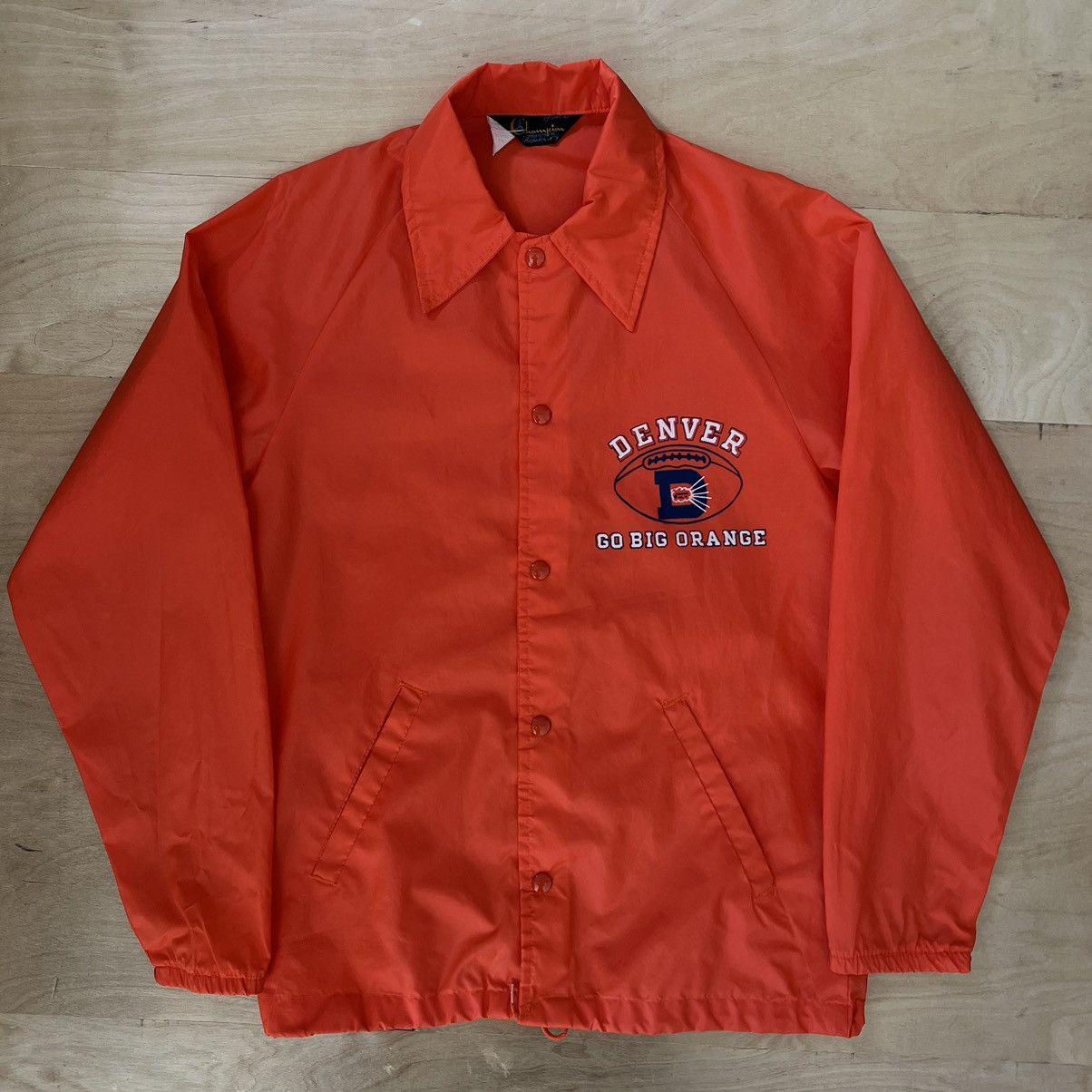 Vintage Denver Broncos Coaches Jacket S Orange 70s Champion