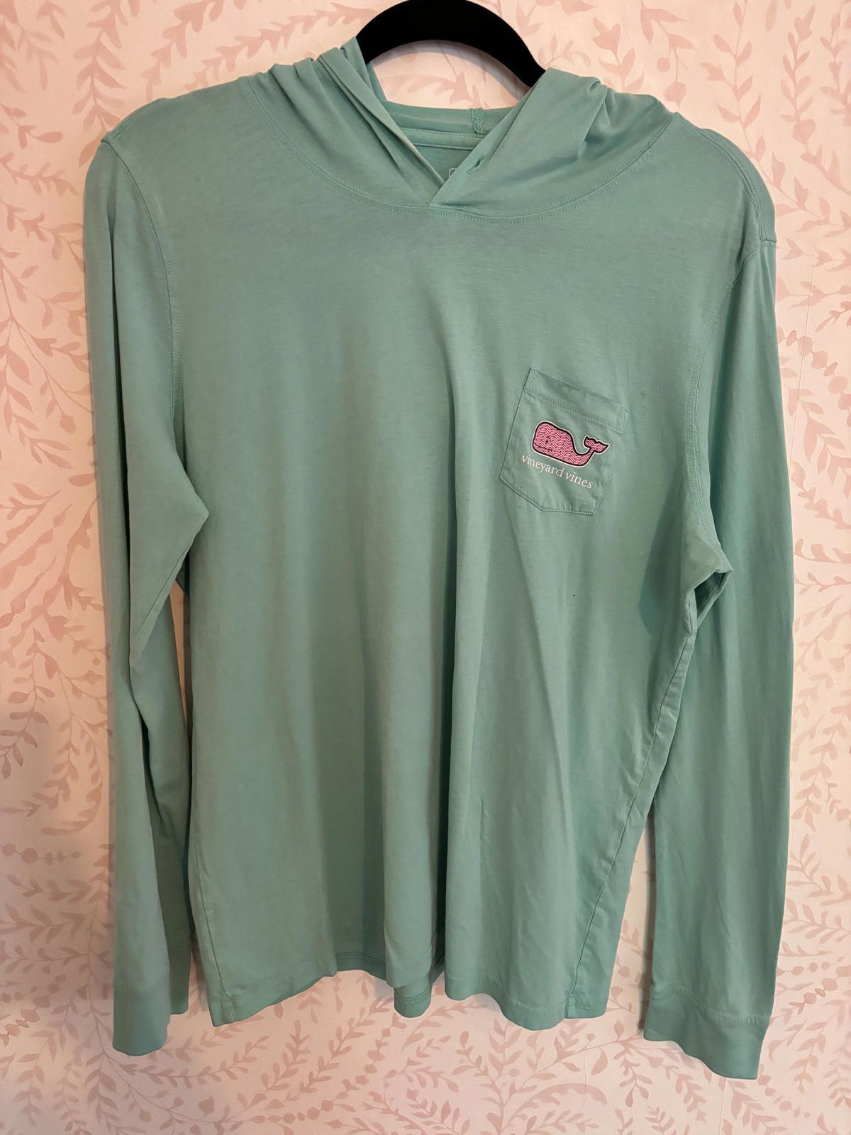 Vineyard Vines Vineyard Vines Mint Green Hoodie with Whale Logo Size L / US 10 / IT 46 - 1 Thumbnail