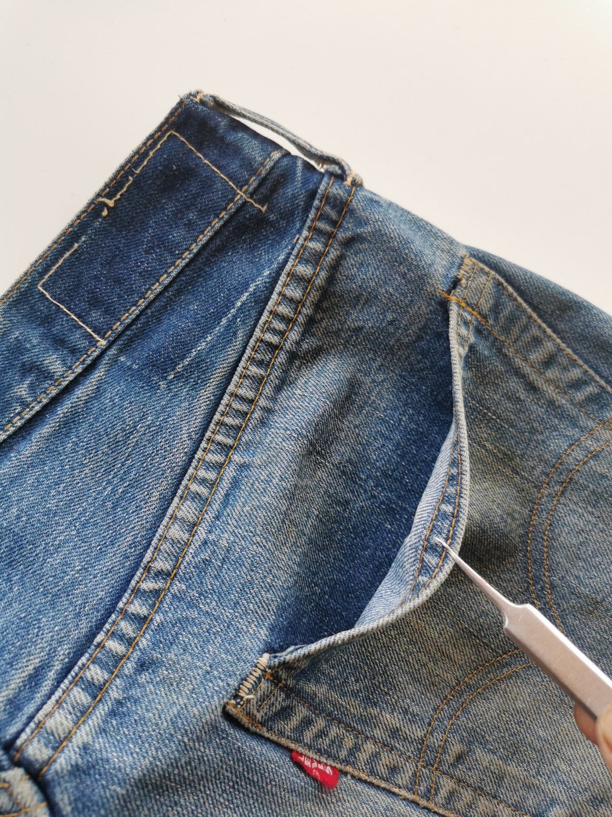 Levi's × Vintage Levis Vintage Rindem Top Button Stamp No 8 Selvedge Denim Size US 28 / EU 44 - 12 Thumbnail