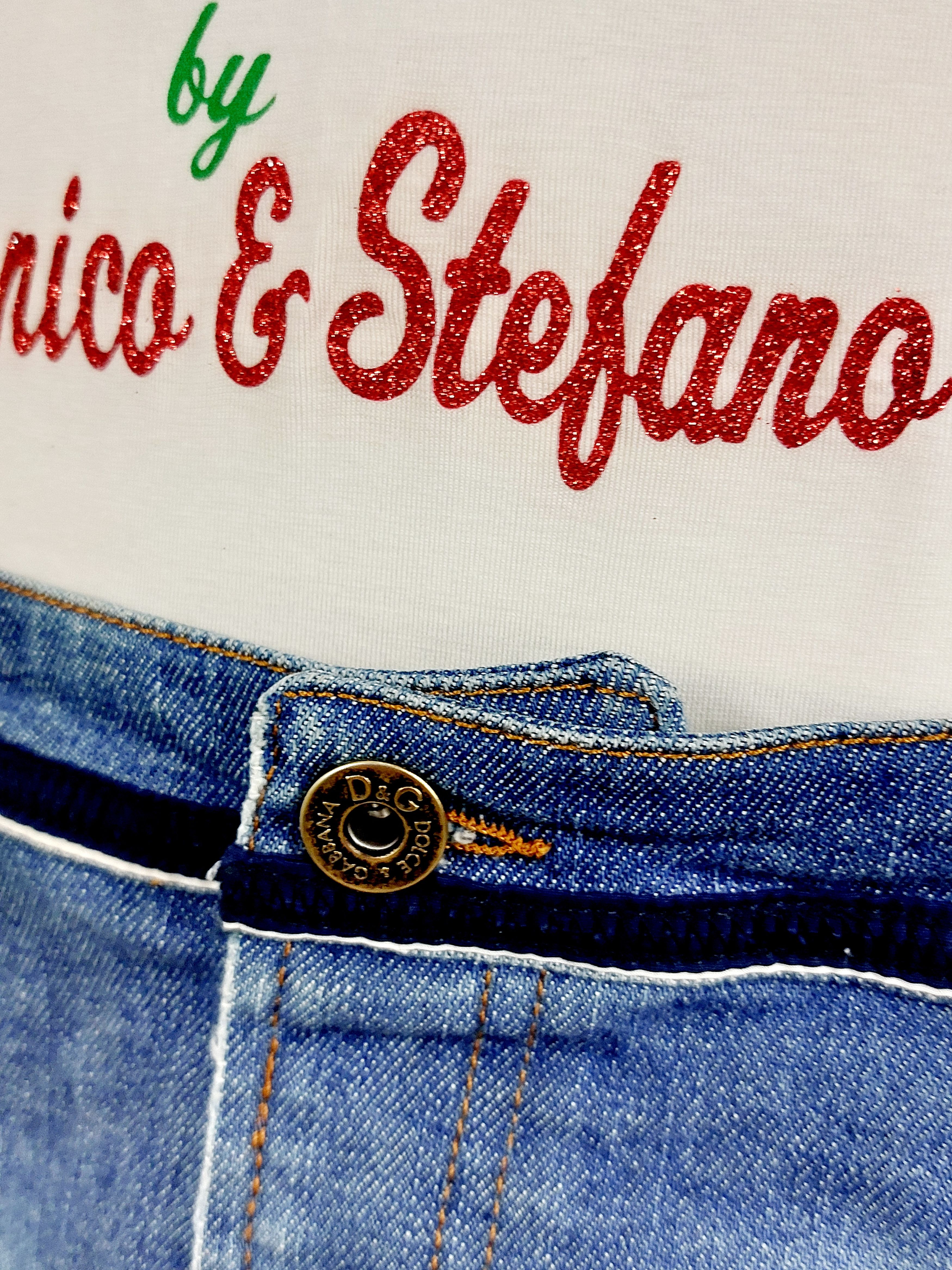 Dolce & Gabbana Dolce and Gabbana D&G Spaghetti Co Trattoria Denim Dress Size M / US 6-8 / IT 42-44 - 8 Thumbnail