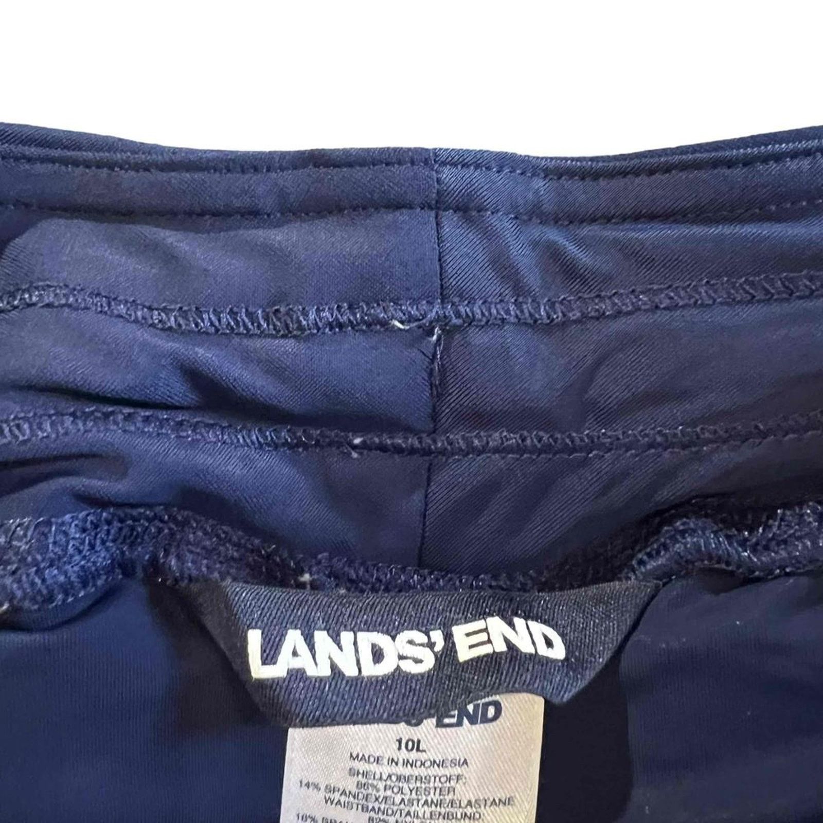 Lands' End Lands' End Womens Athletic Shorts Size 10 Tall Navy Blue Size 32" / US 10 / IT 46 - 3 Thumbnail