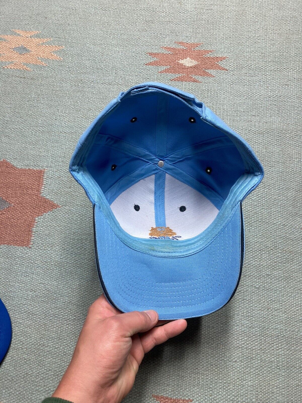 Vintage VTG Strapback hat Tulum Mexico Caribbean beach ocean blue Size ONE SIZE - 5 Thumbnail