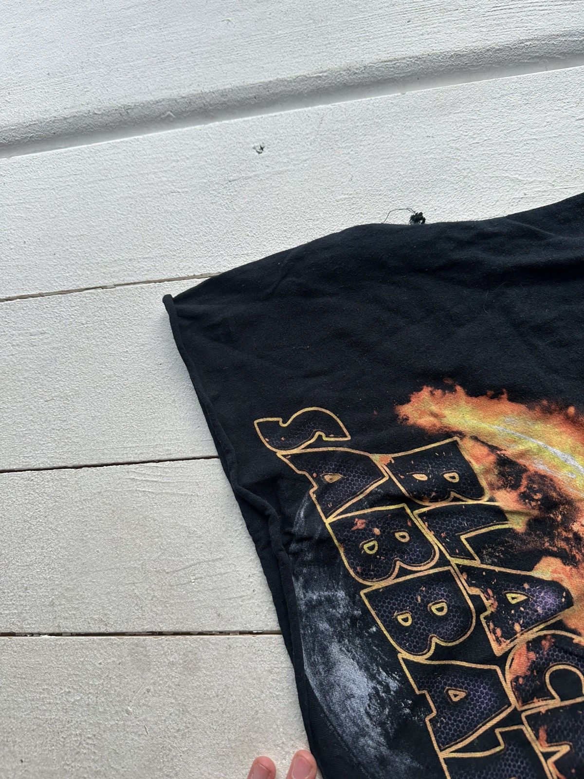 Black Sabbath 🚨 BLACK SABBATH CROPPED Tee band big logo ROCK Size US M / EU 48-50 / 2 - 4 Thumbnail