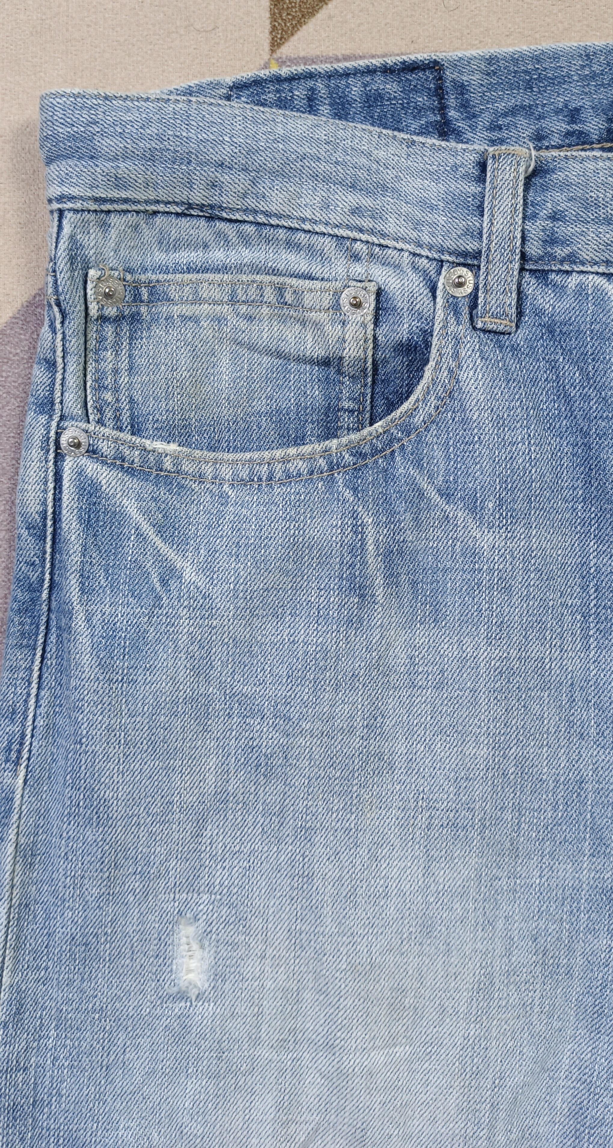 Vintage 00s💥 Stussy Rough & Rugged Distressed Denim