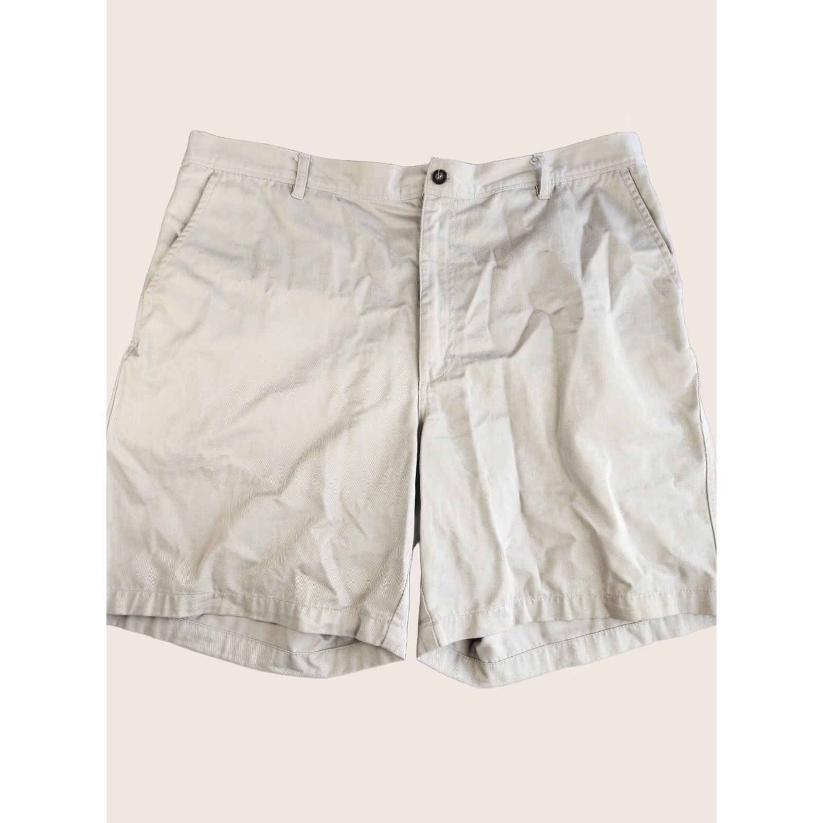 Vintage Woolrich Shorts Mens Flat Front Size 40 Beige Cotton Nylon Polyester Khaki Casual Regular Size US 40 / EU 56 - 1 Thumbnail