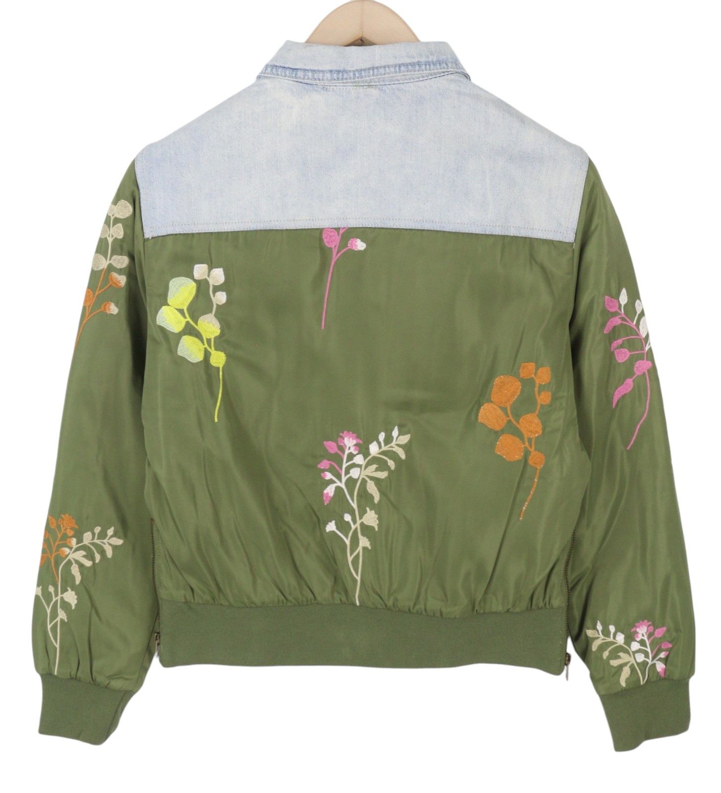 Desigual CHAQ NEW PORT BEACH S Denim Embroidered Jacket 88713 Size S / US 4 / IT 40 - 4 Thumbnail