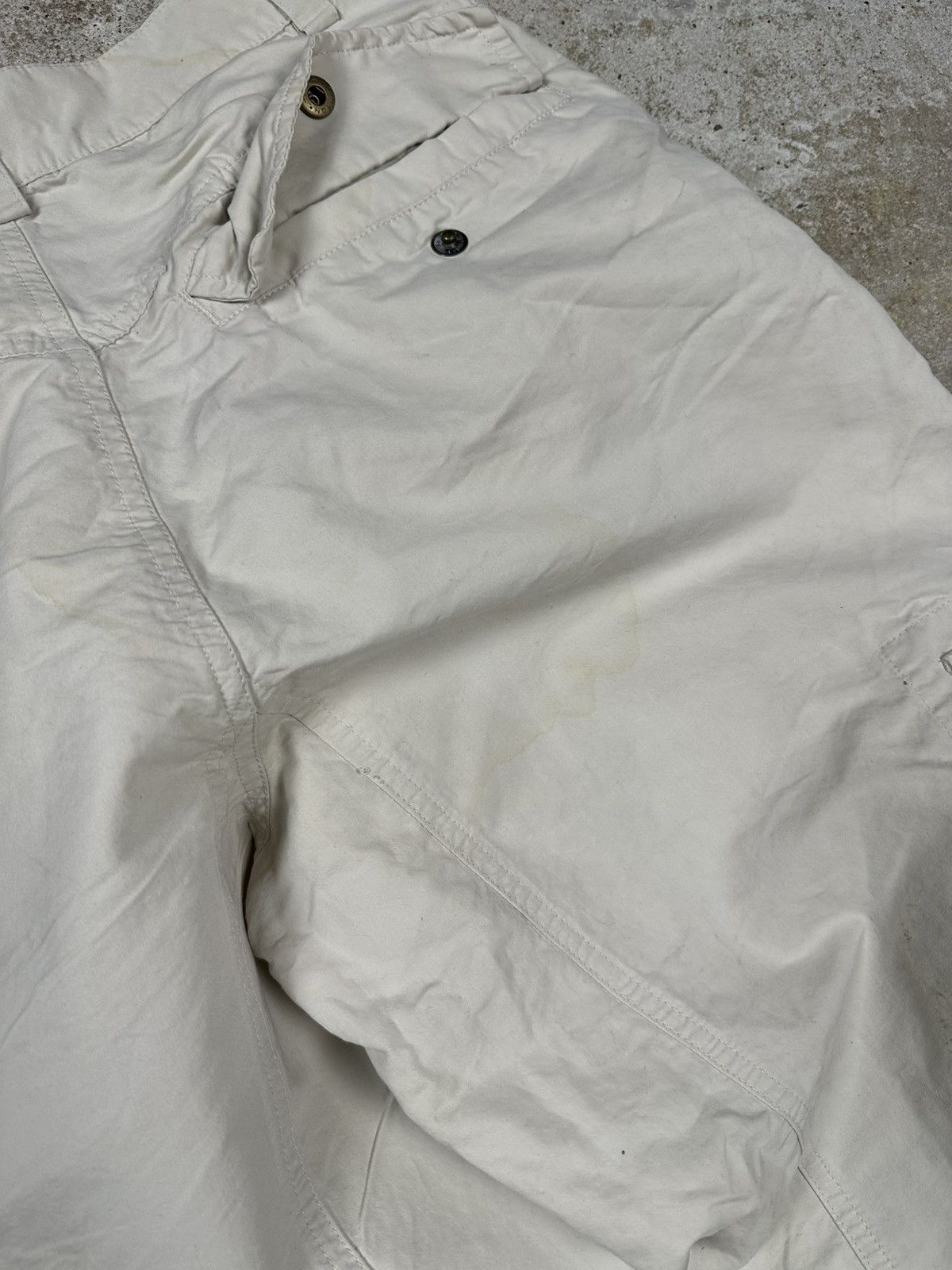 Adidas Vintage Y2K Adidas Beige Baggy Track Cargo Pants Size US 27 - 18 Thumbnail