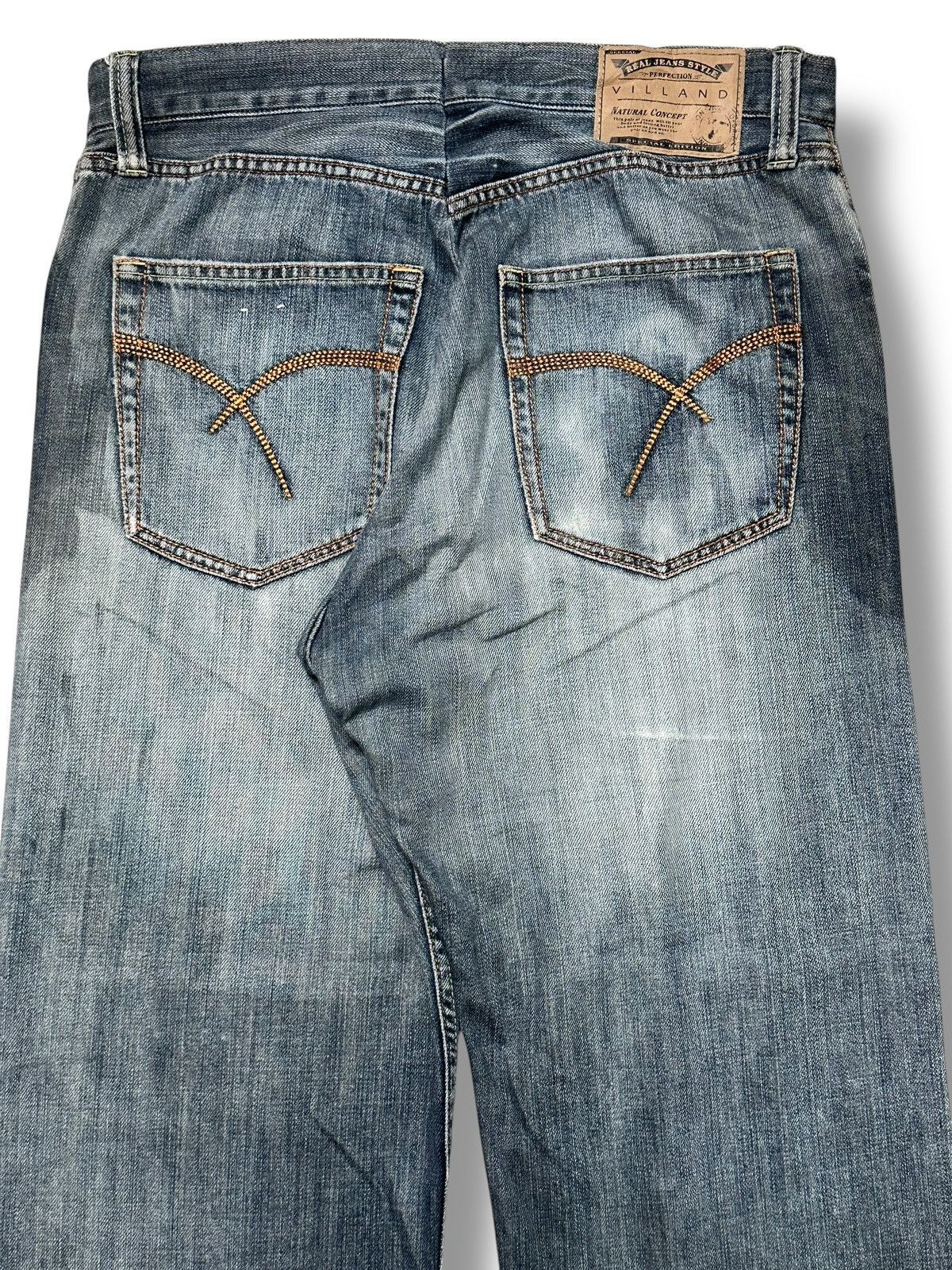 Japanese Brand Villand Vintage Distressed Baggy Loose Style With Faded Wash Size US 31 - 6 Thumbnail