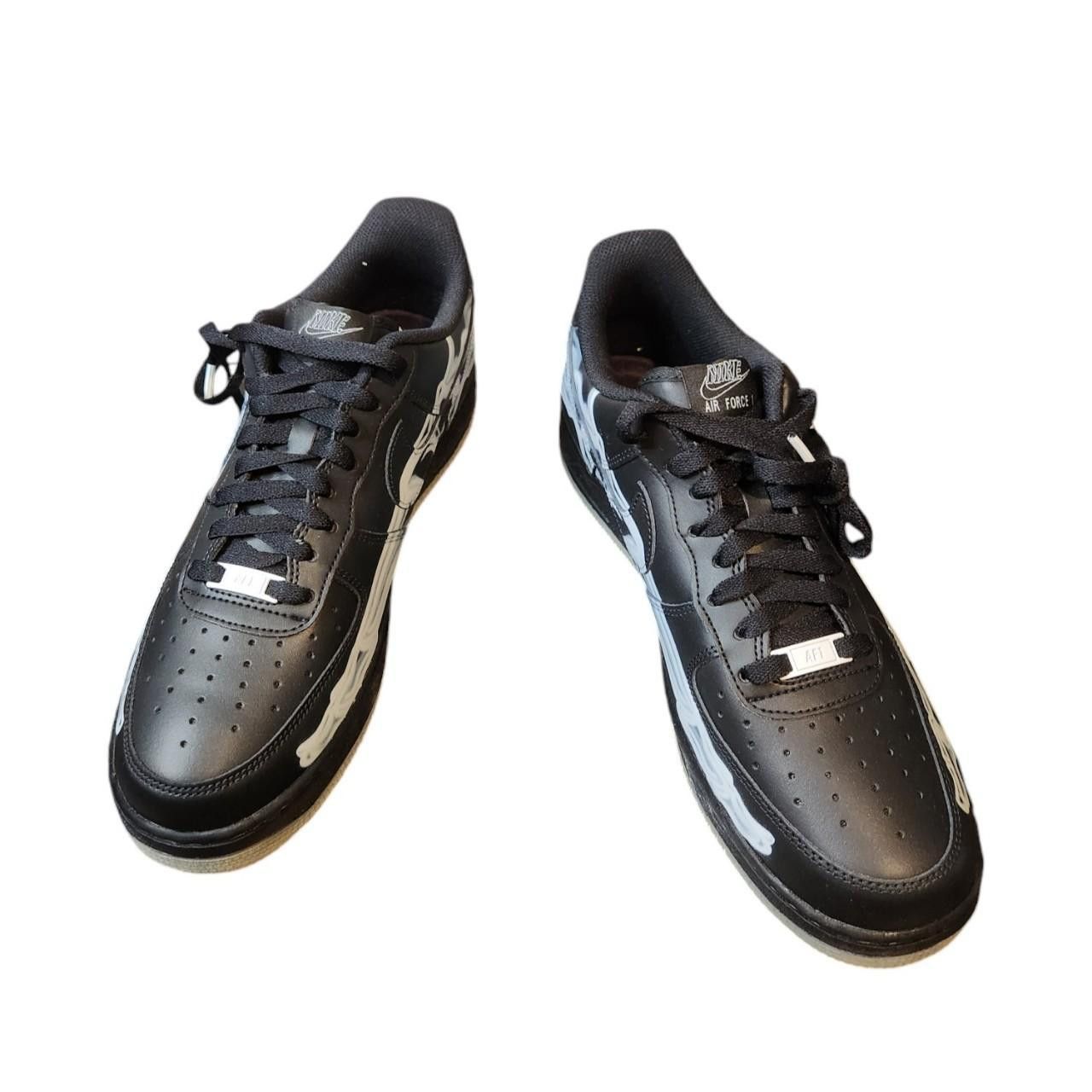 Nike NIKE AIR FORCE 1 LOW BLACK SKELETON HALLOWEEN 2019 Size US 10.5 / EU 43-44 - 1 Thumbnail