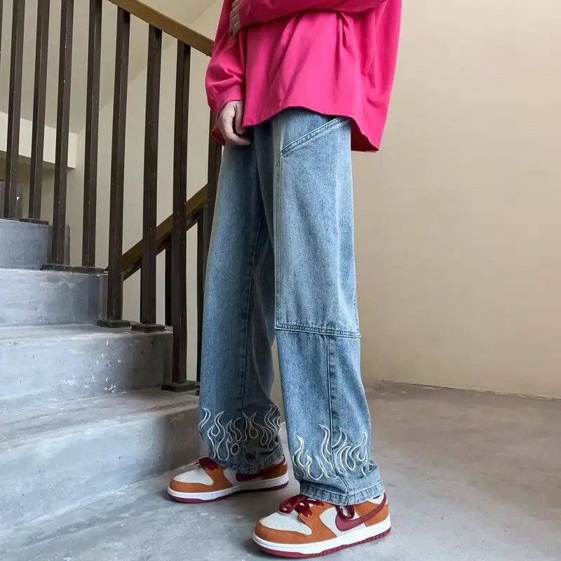 Streetwear Graphic Baggy Jeans For Men Pants
