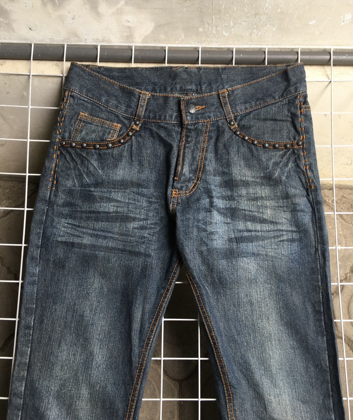 14th Addiction 291295 Labo Studs Flared Denim Pants Size US 32 / EU 48 - 2 Thumbnail
