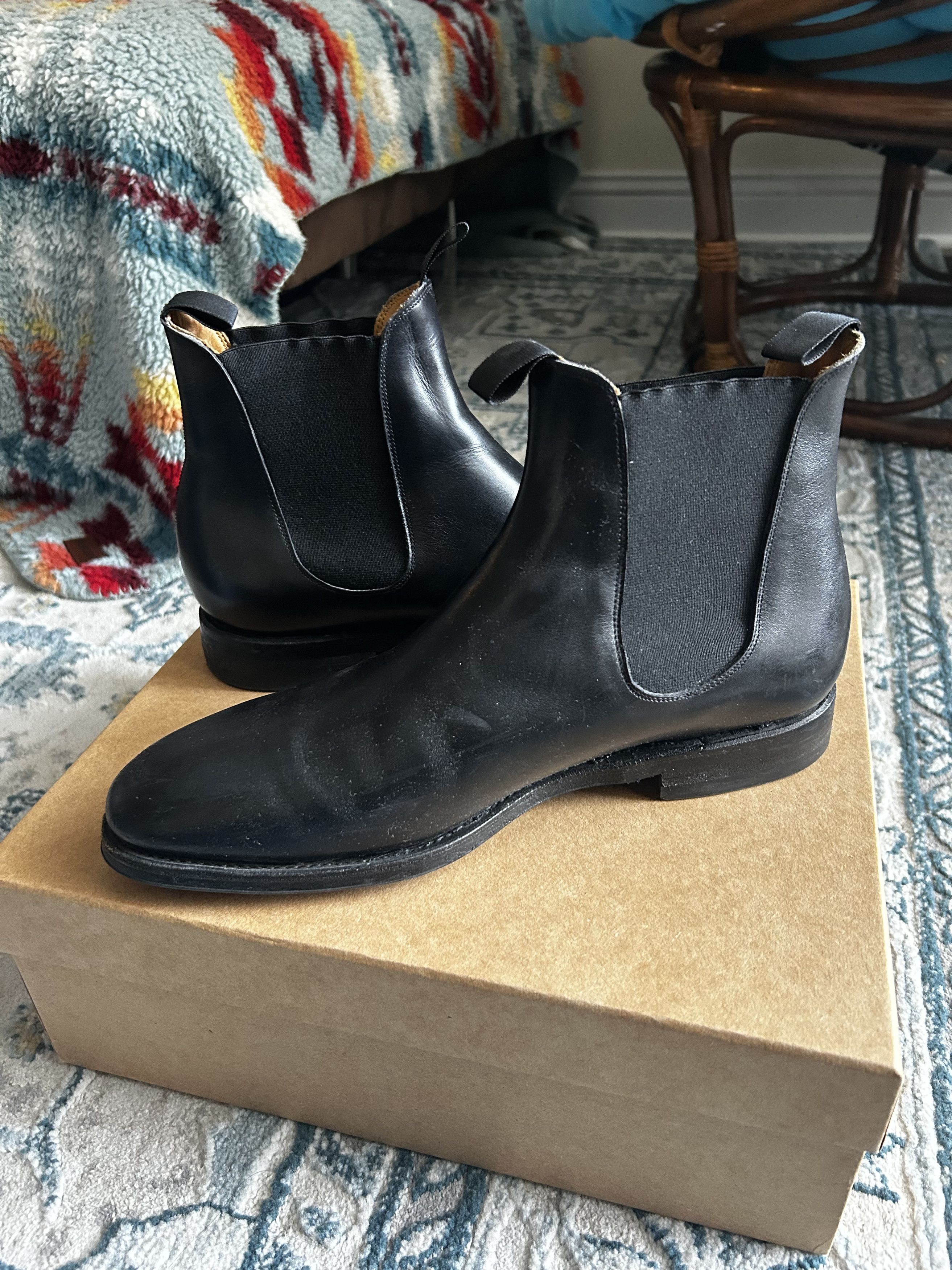 Meermin Wholecut Black Calf Chelsea Boots Size US 9.5 / EU 42-43 - 2 Thumbnail