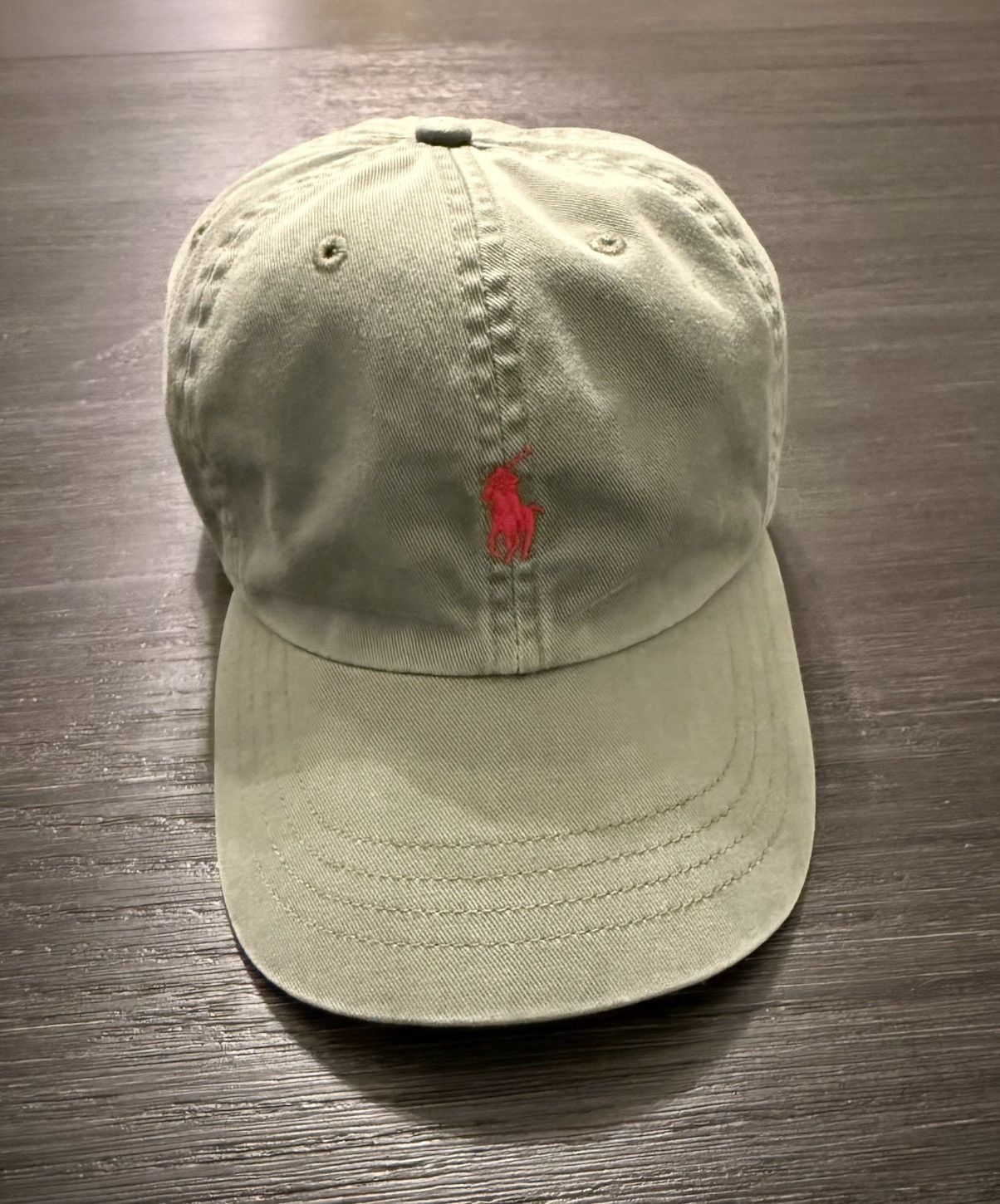 Polo Ralph Lauren Vintage Polo Ralph Lauren Strapback Hat Olive Red Size ONE SIZE - 2 Thumbnail