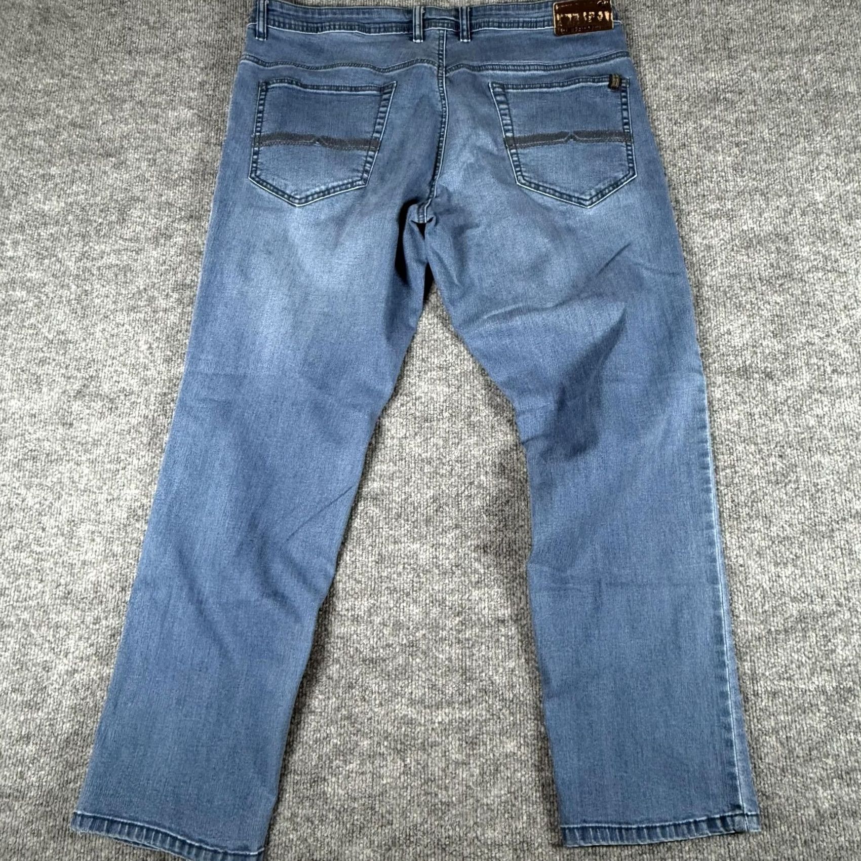 Buffalo David Bitton Buffalo David Bitton Jeans Mens 38x30 Axel Slim Stretch Straight Denim Pants Blue Medium Wash 5-Pocket Zip Fly Mens Size US 38 / EU 54 - 3 Thumbnail