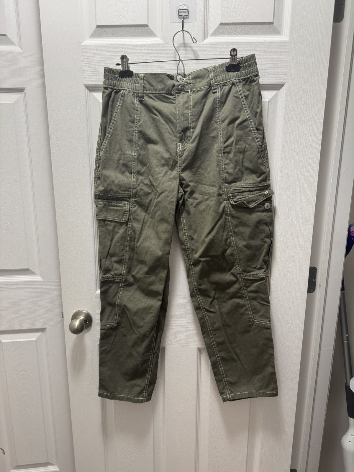 Vintage Bluenotes Cargo Stitch Pocket Military Green Pants Street Size US 32 / EU 48 - 1 Thumbnail