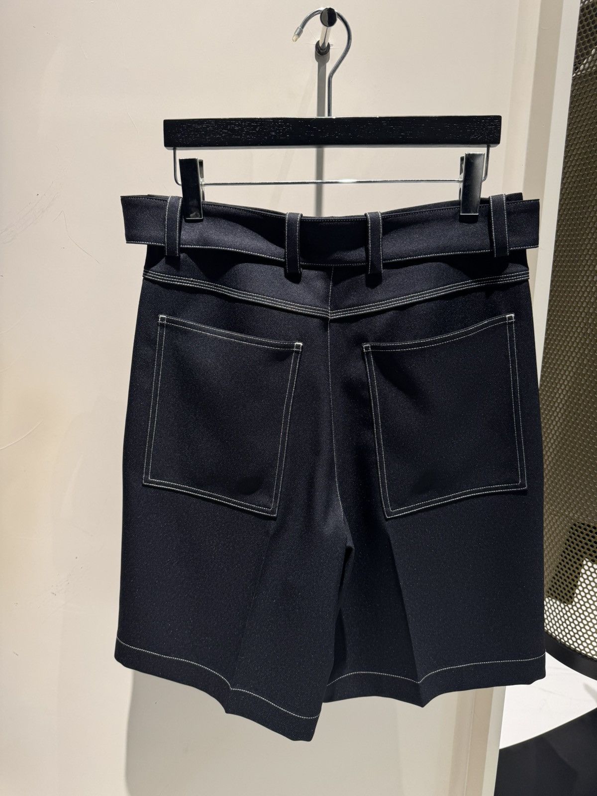 Jil Sander NWT Contrast Stitch Pleated Bermuda Shorts - BLUE, 46 Size US 30 / EU 46 - 2 Thumbnail