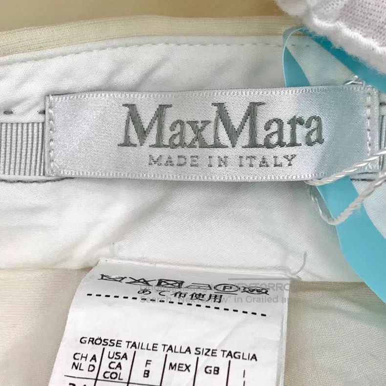 Max Mara Max Mara Off-white Cashmere Casual Wide Leg Trousers Size 37" - 6 Thumbnail