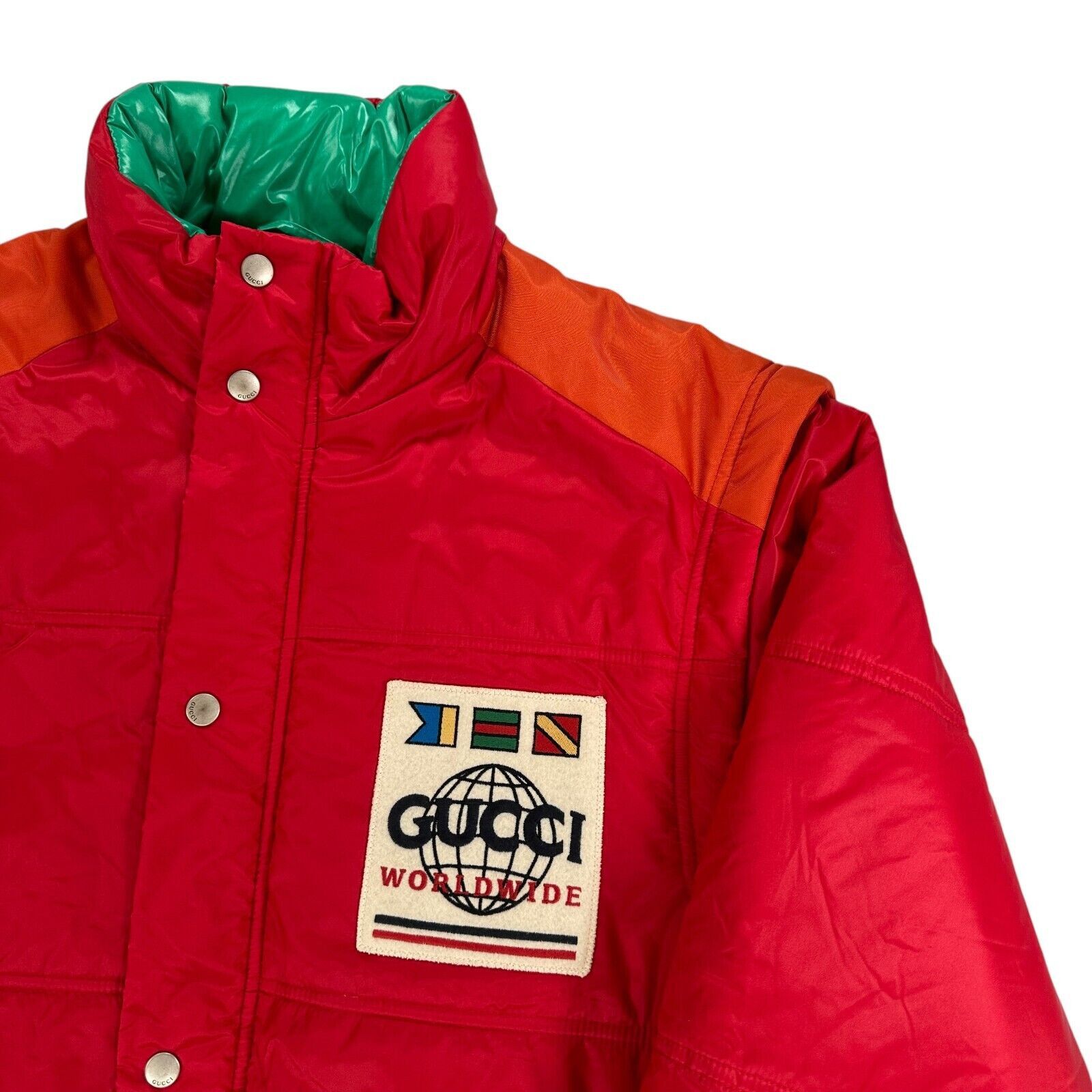 Gucci Gucci Size S Puffer Jacket Red Worldwide Removable Sleeve Size US S / EU 44-46 / 1 - 5 Thumbnail