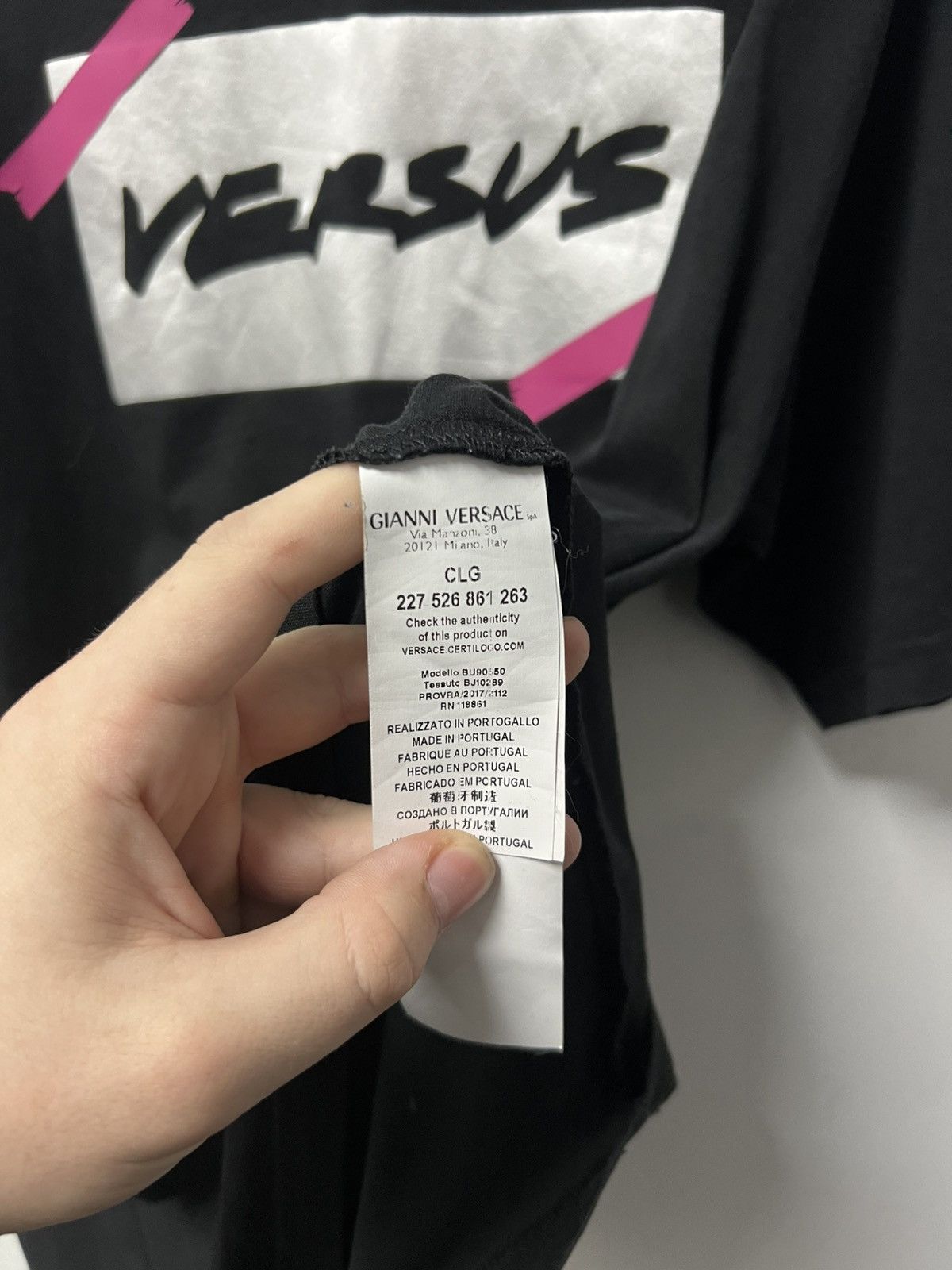 Versace Mens T Shirt Versace Versus Big Logo Size L Size US L / EU 52-54 / 3 - 6 Thumbnail