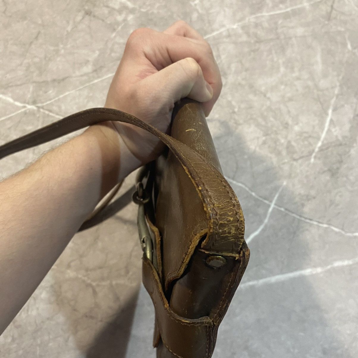Gucci × Vintage RARE ! VINTAGE GUCCI LEATHER CROSSBODY BAGS 70s Size ONE SIZE - 9 Thumbnail