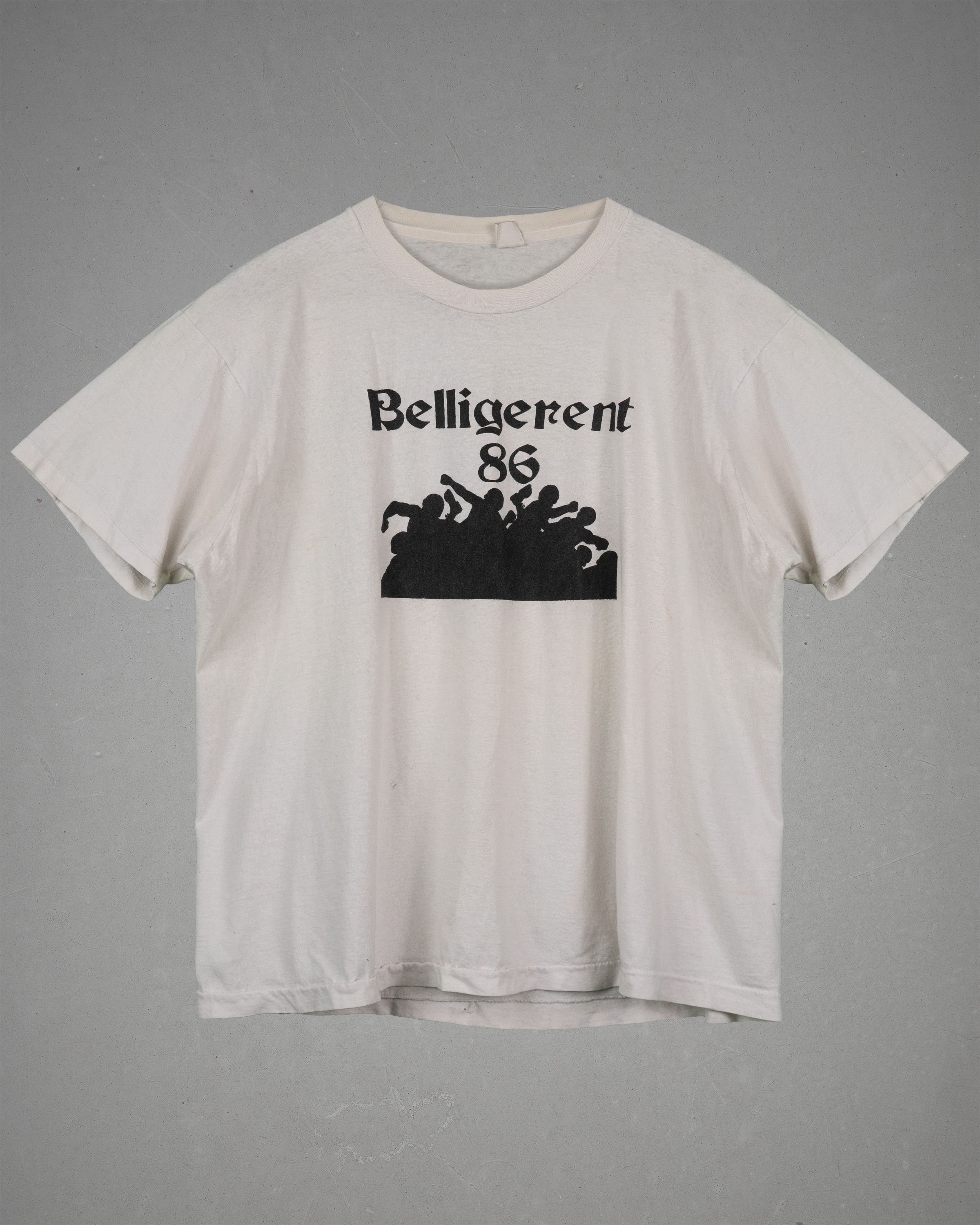 Band Tees × Vintage Vintage Single Stitch "Belligerent 86" Punk Band Shirt Size US L / EU 52-54 / 3 - 1 Thumbnail