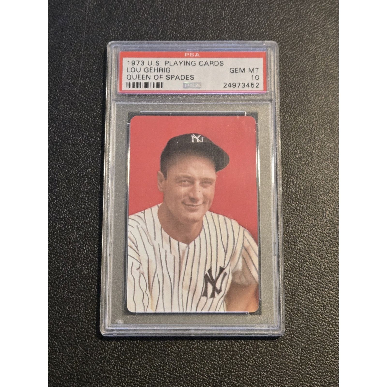 Other 1973 U.S. Playing Cards Lou Gehrig Queen of Spades PSA 10 Size ONE SIZE - 1 Thumbnail