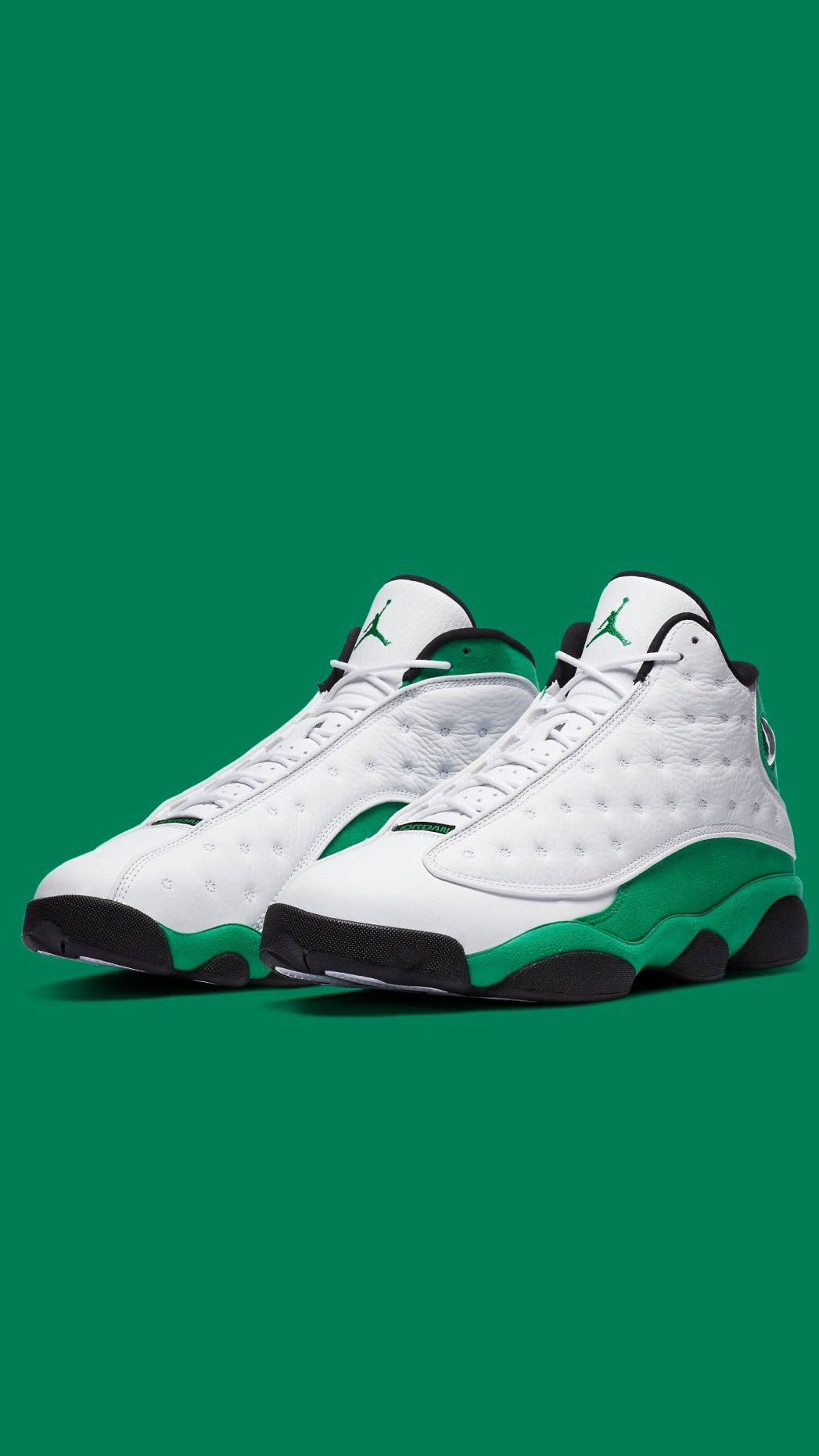 jordan 13 retro white lucky green