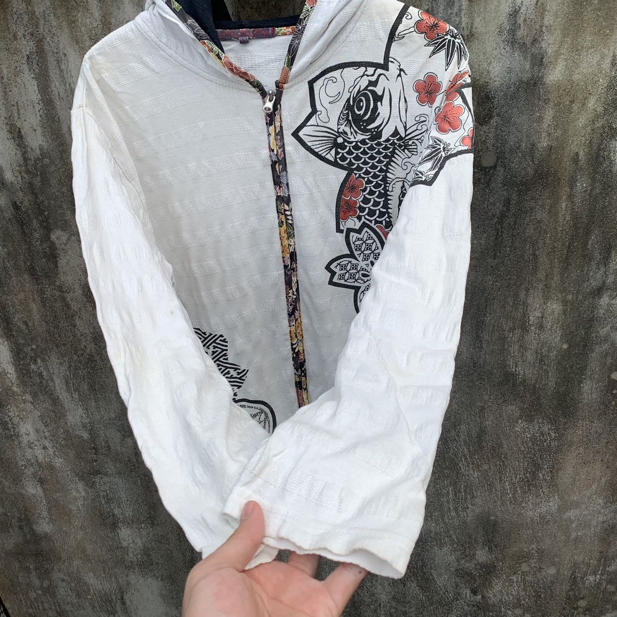 Japanese Brand VINTAGE JAPANESE TRADITIONAL SUKAJAN KOI ZIPHOODIE Size US L / EU 52-54 / 3 - 6 Thumbnail