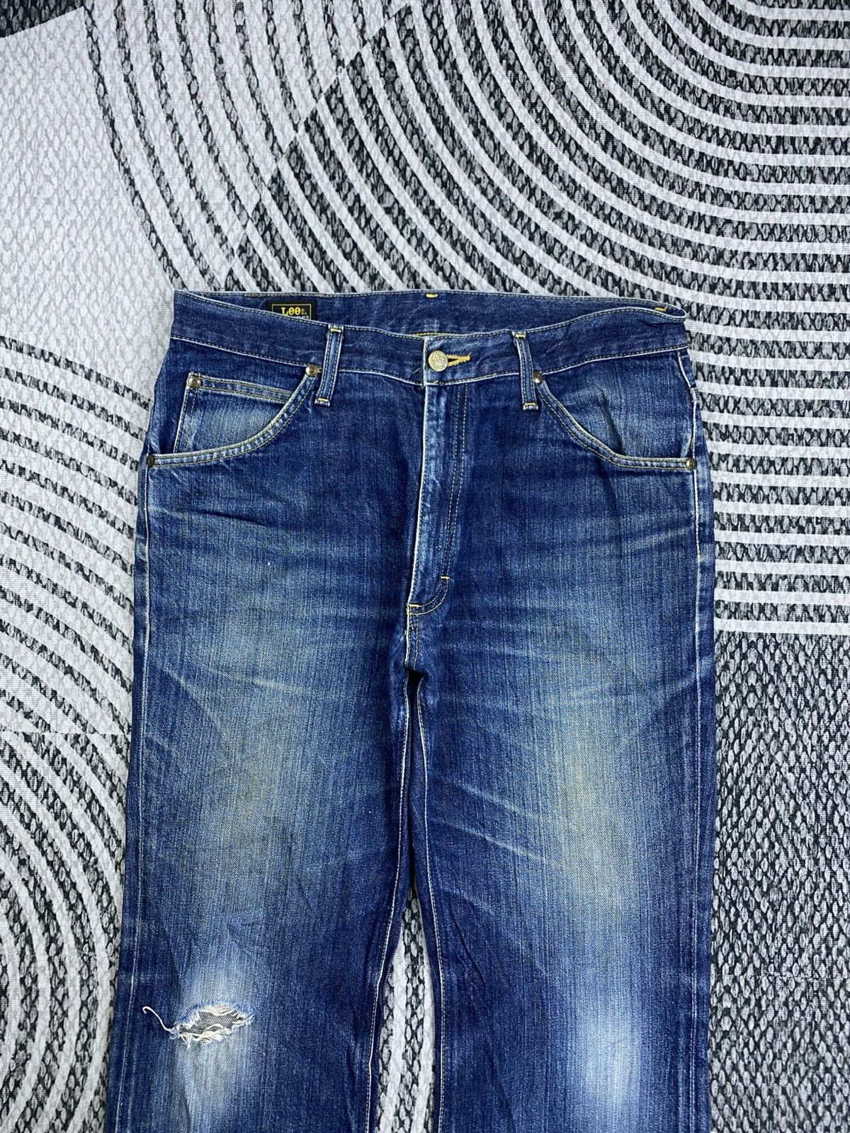 Lee Vintage LEE Blue Wash Distressed Denim Pants Size US 34 / EU 50 - 7 Thumbnail