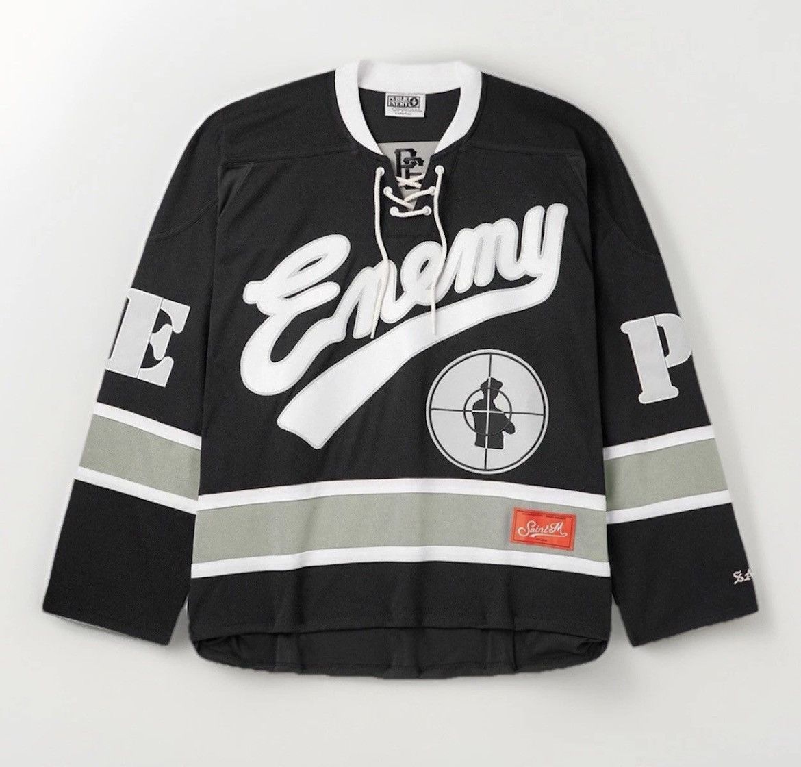 Public Enemy × Saint Michael NEW‼️SAINT MICHAEL Public Enemy Hockey jersey SM-YS1-0000-C19 Size US L / EU 52-54 / 3 - 1 Thumbnail