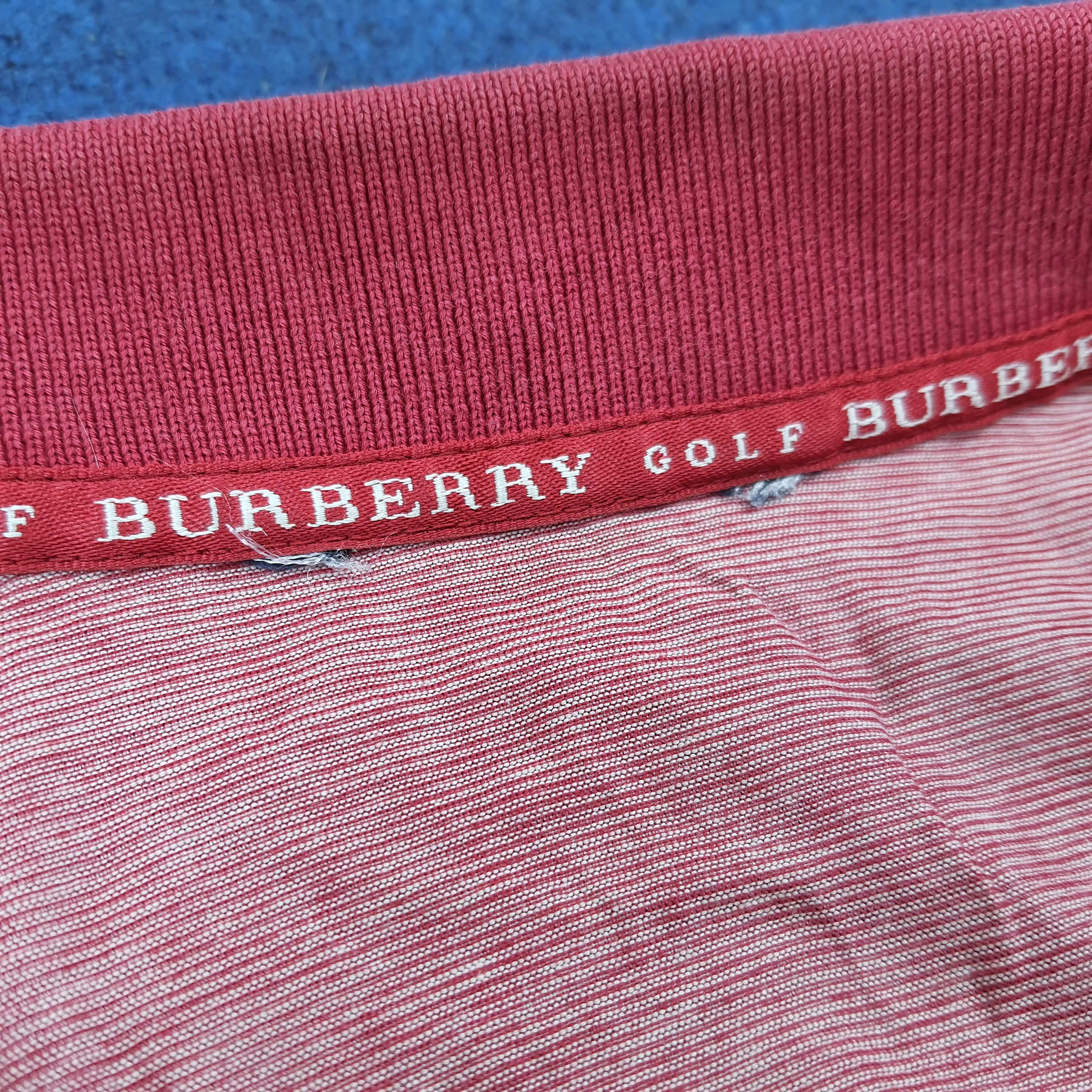 Burberry Vintage Burberry Golf Red Pinstripe Polo Shirt C276N43 Size US L / EU 52-54 / 3 - 8 Thumbnail
