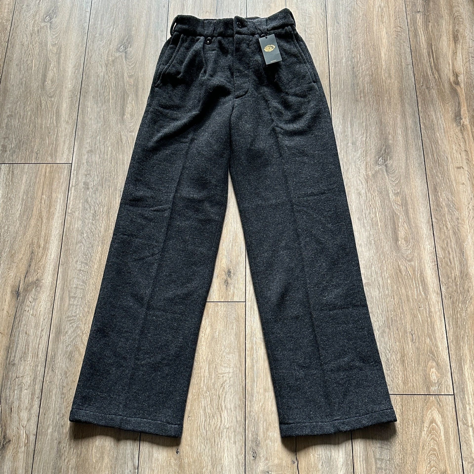 BLACK SIGN Retro High-Waist Wide-Leg Sweat Trousers Size 30" / US 8 / IT 44 - 1 Thumbnail