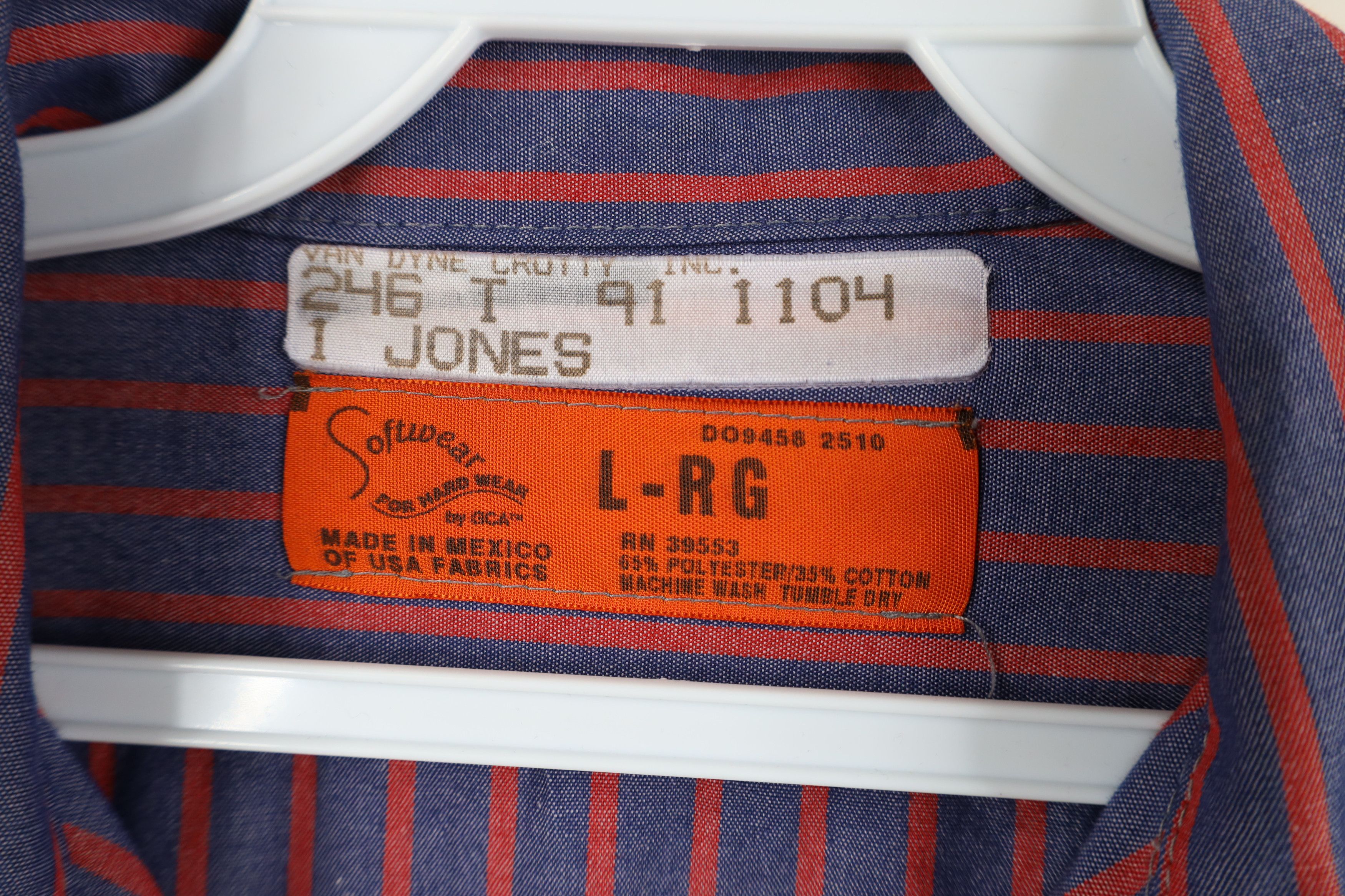 Vintage Vintage 90s Streetwear Striped Workwear Mechanic Shirt Size US L / EU 52-54 / 3 - 11 Thumbnail