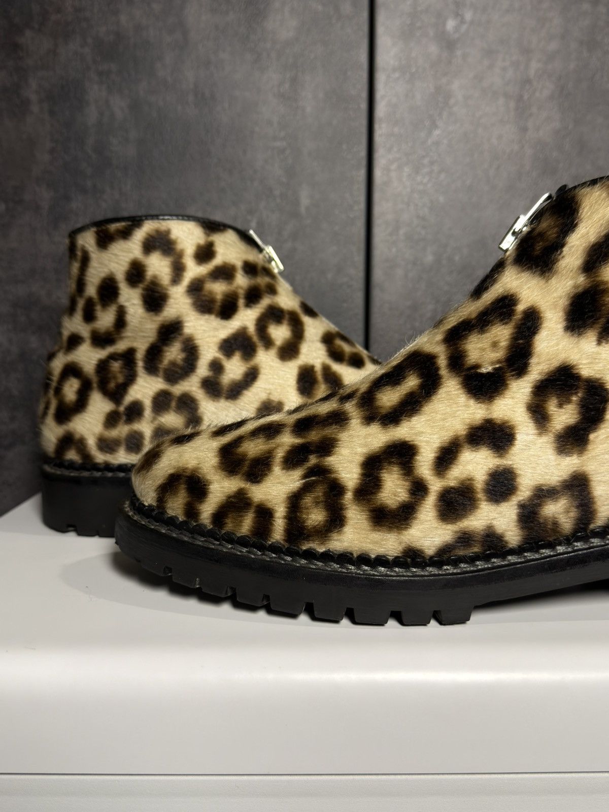 Vintage Sick Kandahar Pony Hair Fur Leopard Boots 424 Owens Yohji Size US 10 / IT 40 - 3 Thumbnail