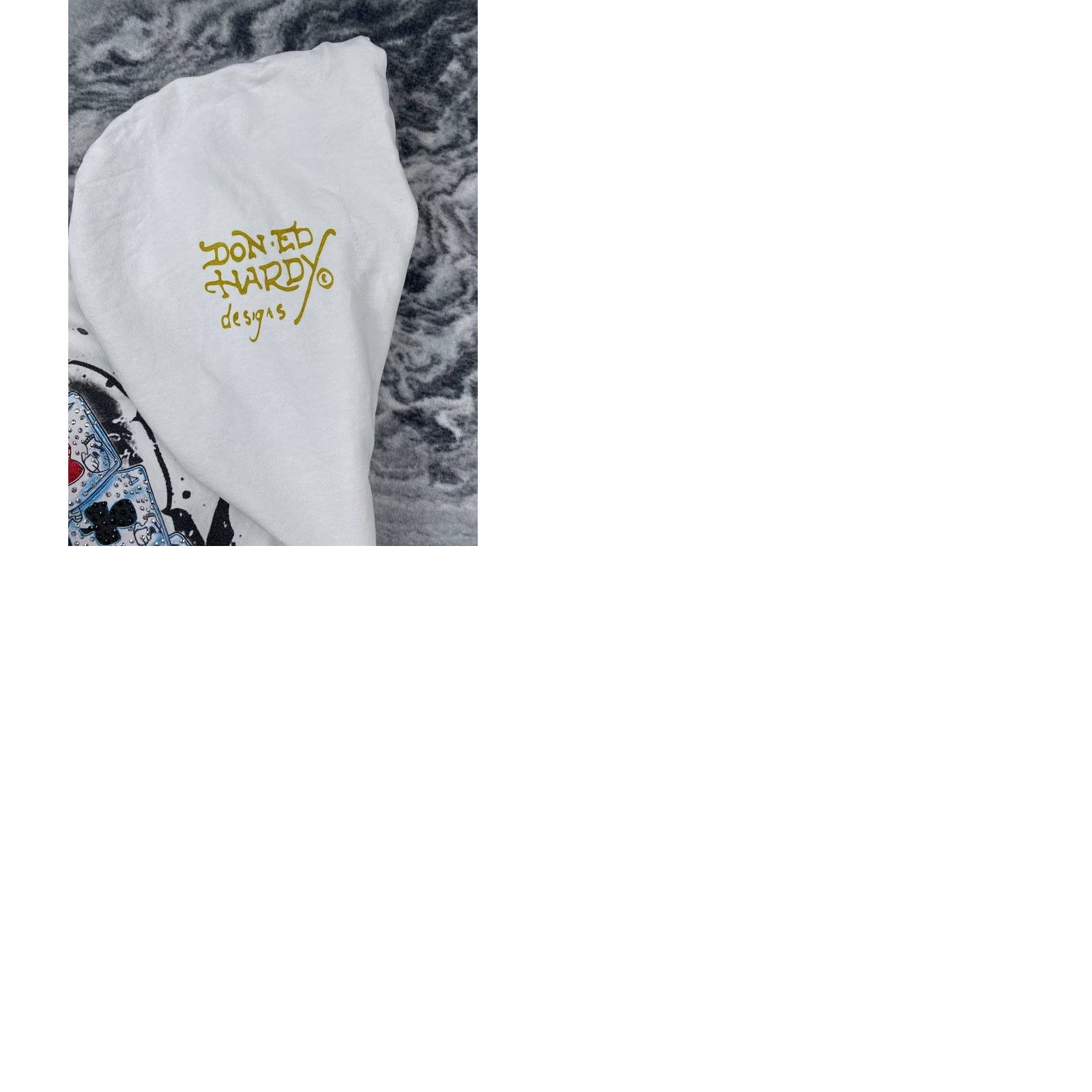Ed Hardy VINTAGE Ed Hardy By Christian Audigier Hoodie Full Zip Logo Men L White Size US L / EU 52-54 / 3 - 11 Thumbnail