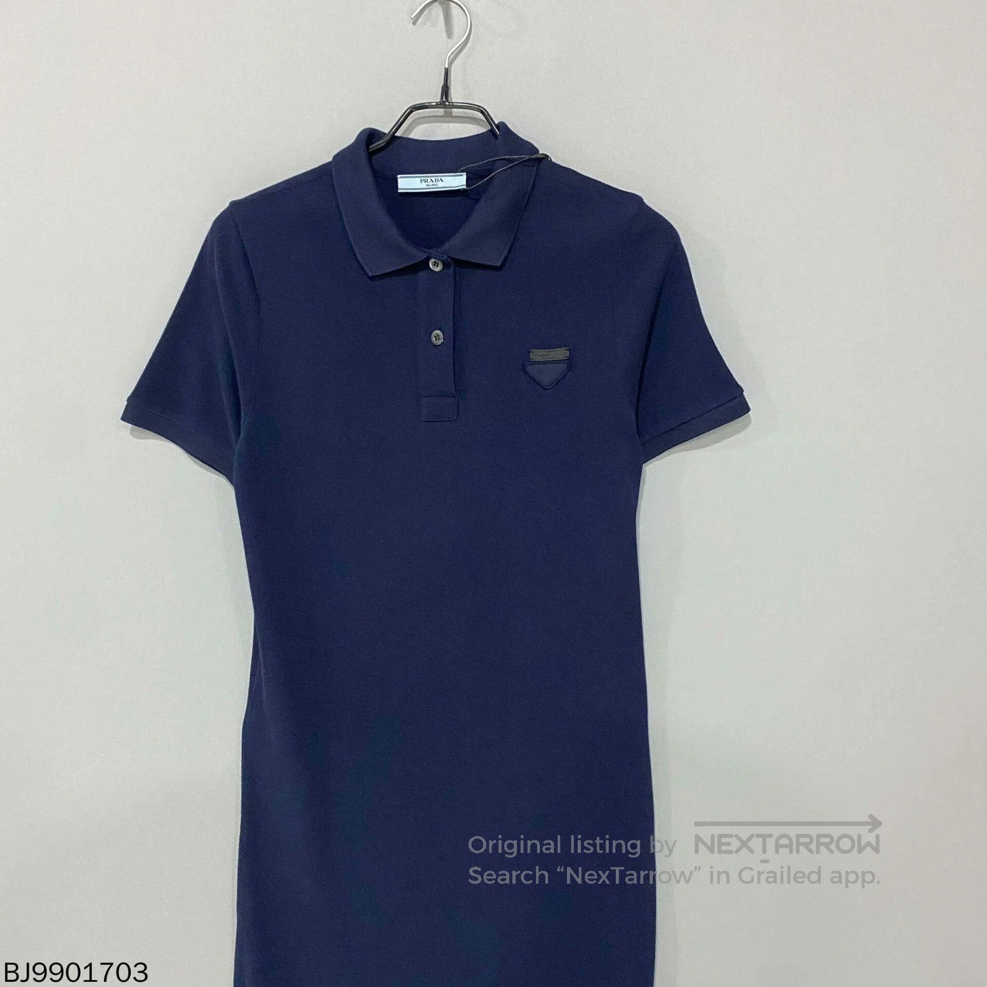 Prada Prada SS23 Dark Blue Long Polo Dress. Size XS / US 0-2 / IT 36-38 - 3 Thumbnail