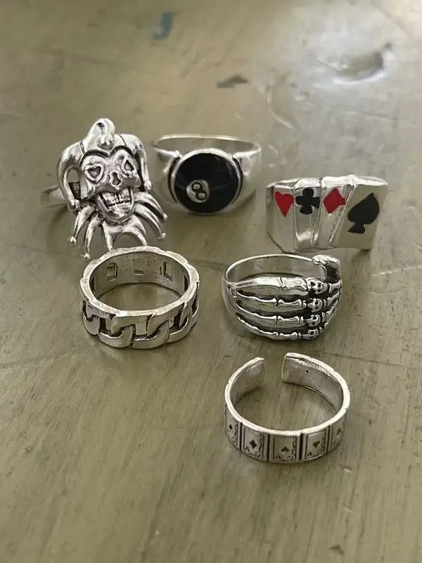 Jewelry × Vintage Ace Punk Ring Combo Size ONE SIZE - 1 Thumbnail