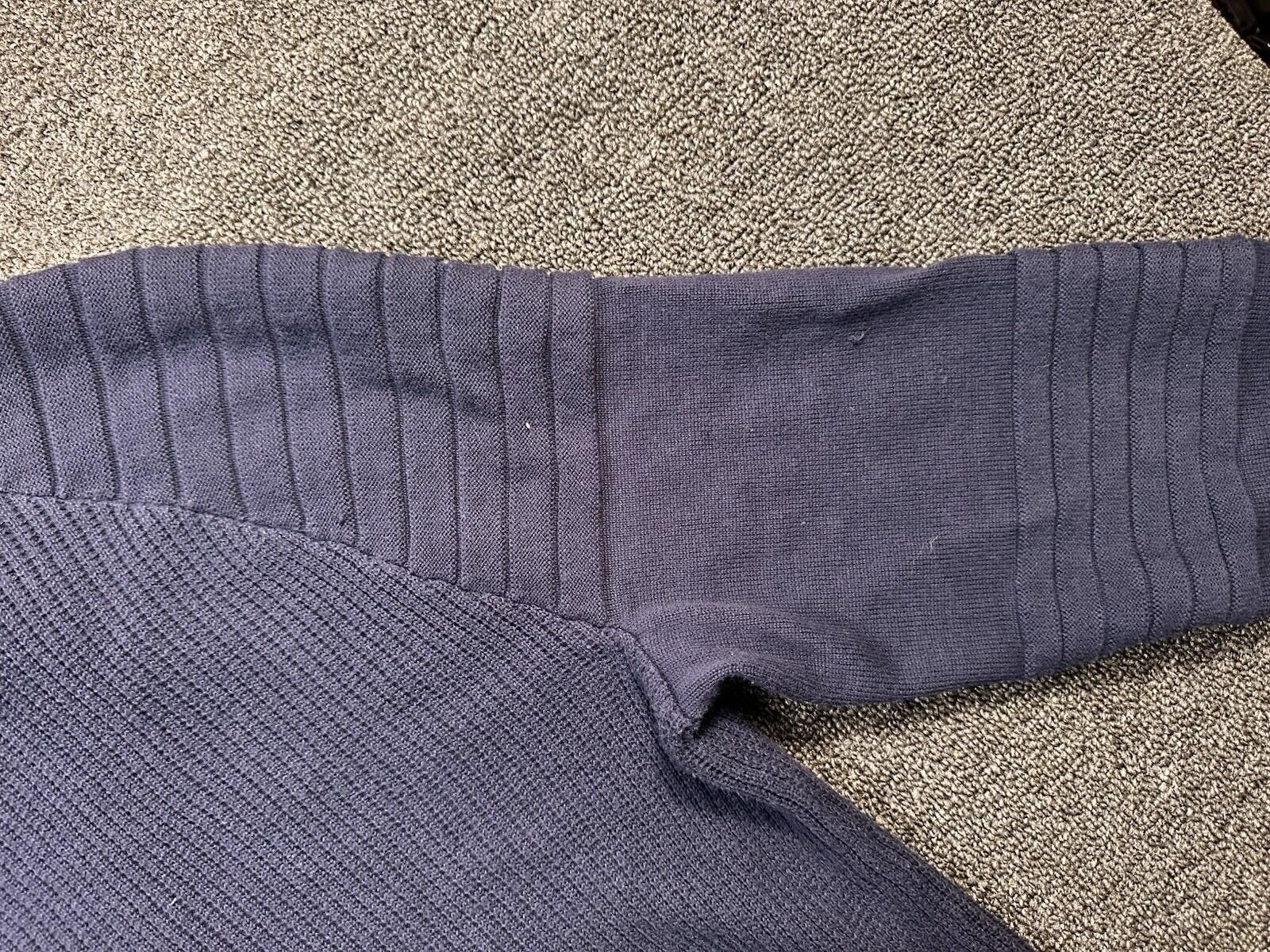 Calvin Klein Calvin Klein Men's Solid Blue Knit Full Zip Sweater Size L Size US L / EU 52-54 / 3 - 6 Thumbnail