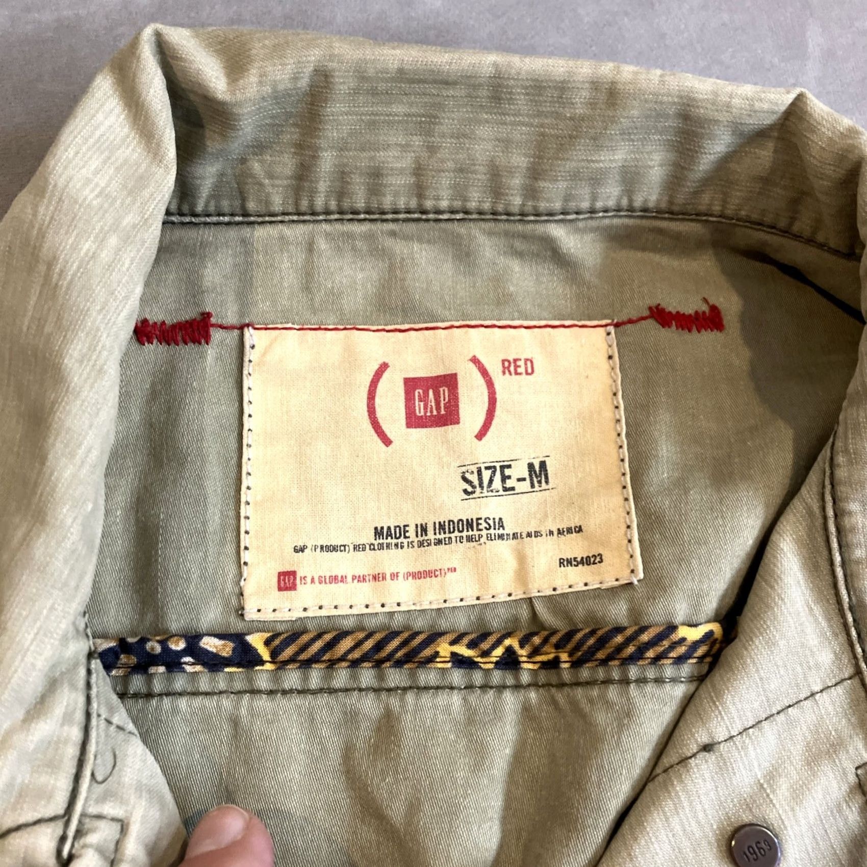 Gap Vintage Gap DESI(RED) Military Army Jacket Olive Green Cotton Medium Women Size M / US 6-8 / IT 42-44 - 3 Thumbnail
