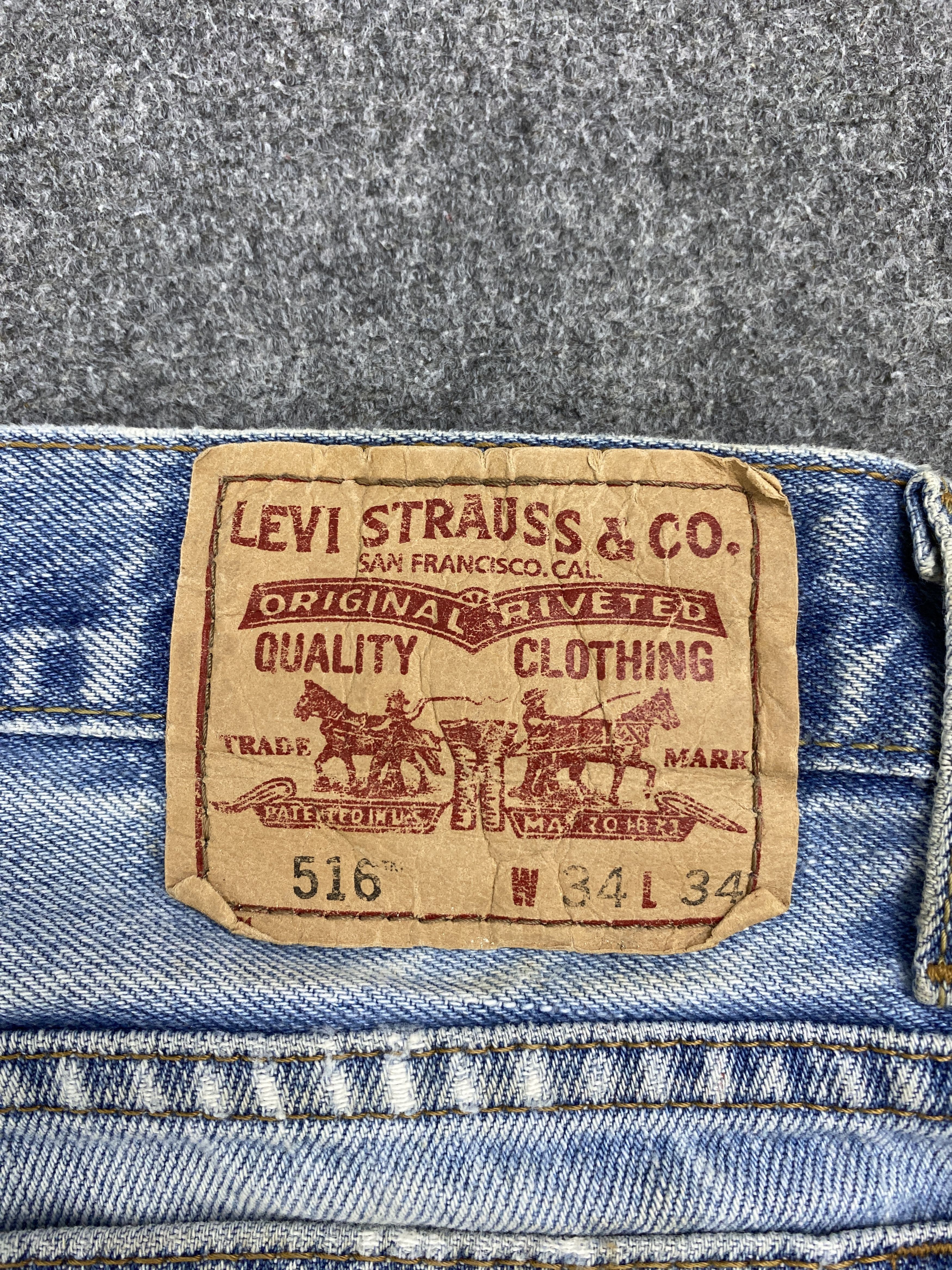 Levi's × Vintage Vintage Levis 516 Faded Blue Denim Size US 34 / EU 50 - 5 Thumbnail