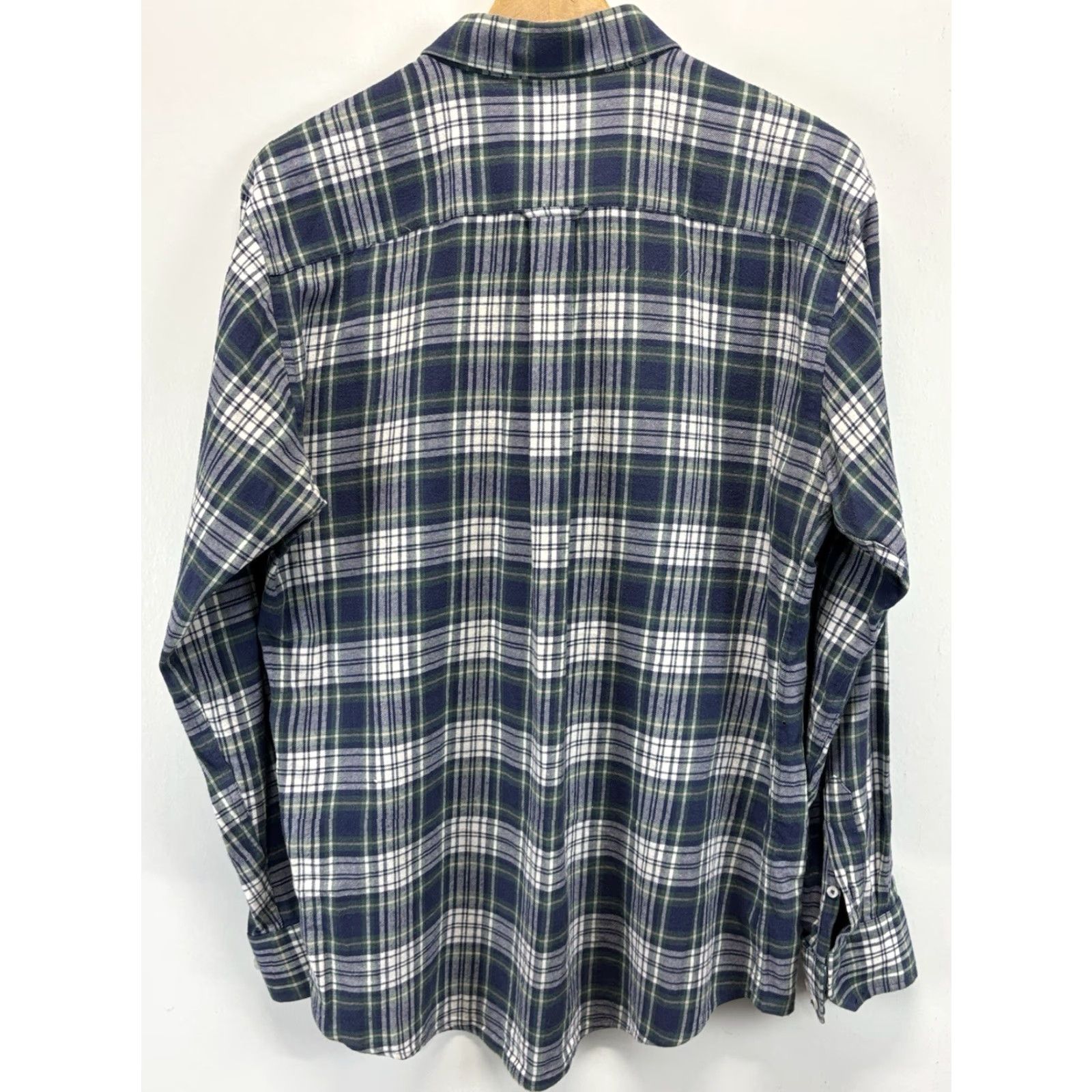 Vintage Onward Reserve Shirt Mens X-Large Tailored Fit Flannel Button Up Blue Plaid Size US XL / EU 56 / 4 - 3 Thumbnail