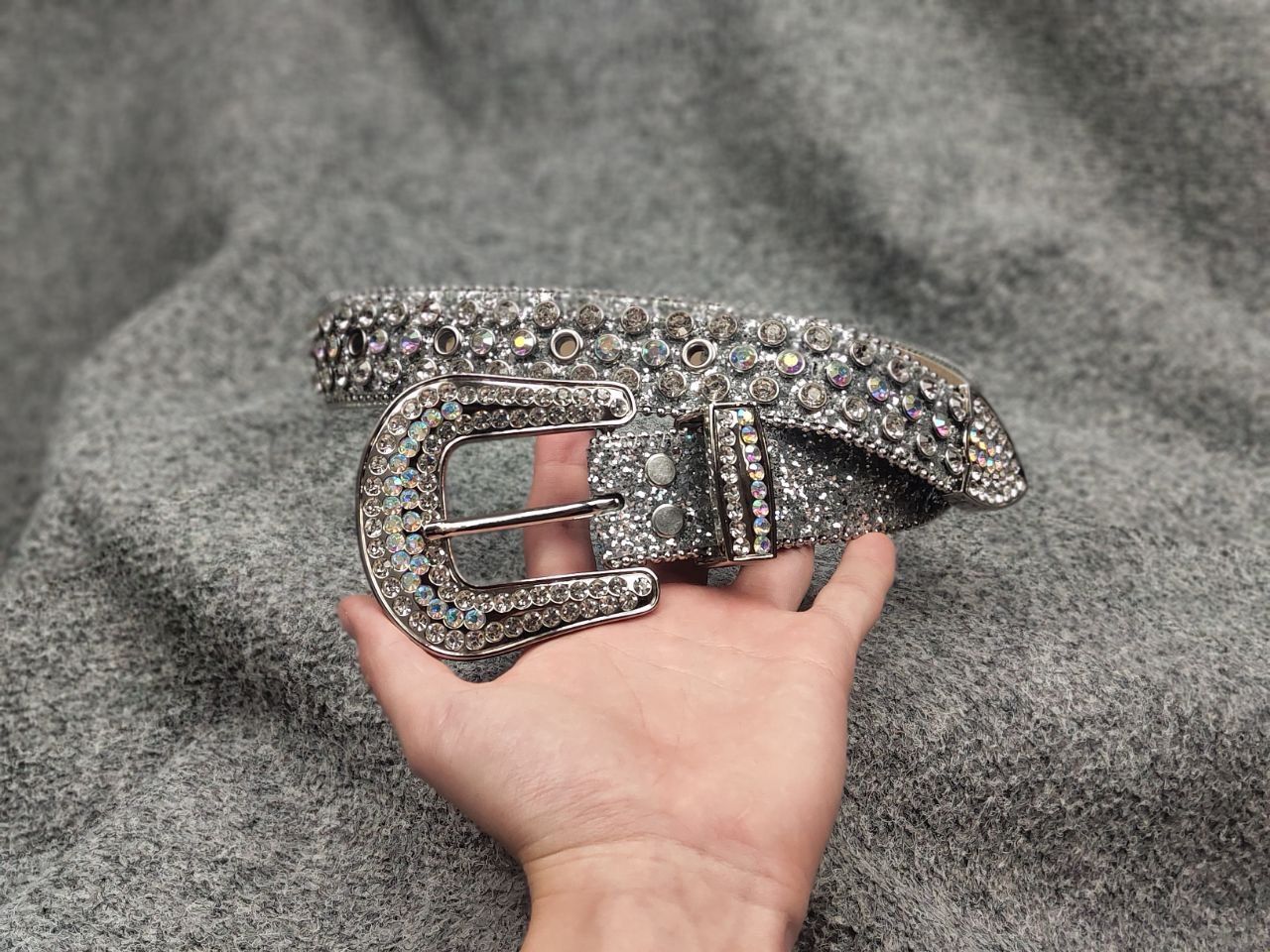 If Six Was Nine Vintage Hysteric Glamour B.B Simon Style Y2K stones Belt Size ONE SIZE - 4 Thumbnail