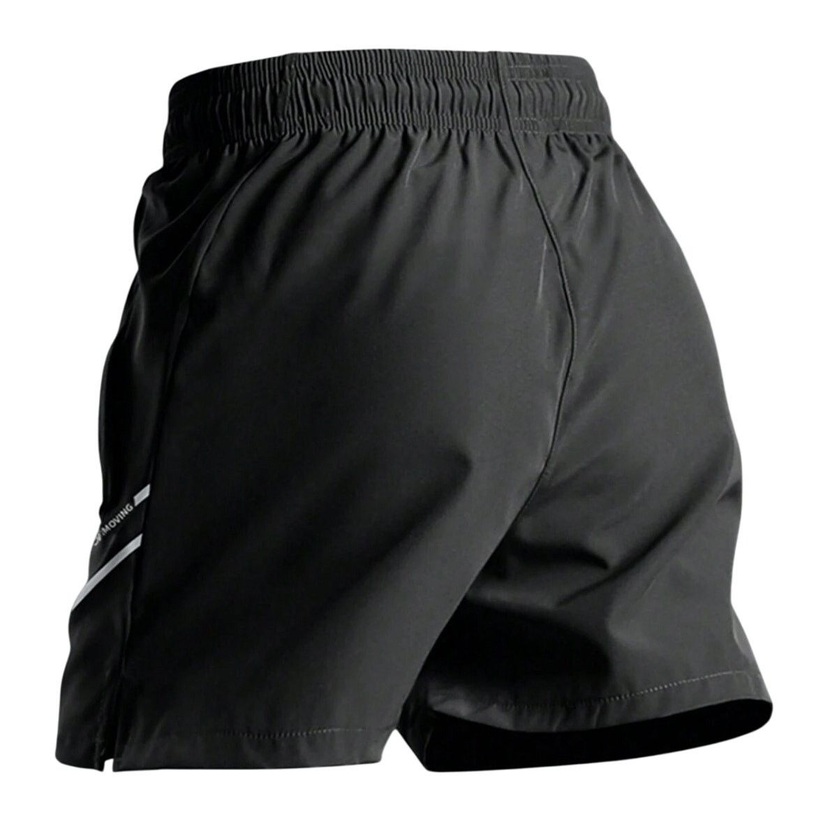 Shein Men Contrast Tape Sports Shorts in Black, Size M Size US 32 / EU 48 - 2 Thumbnail