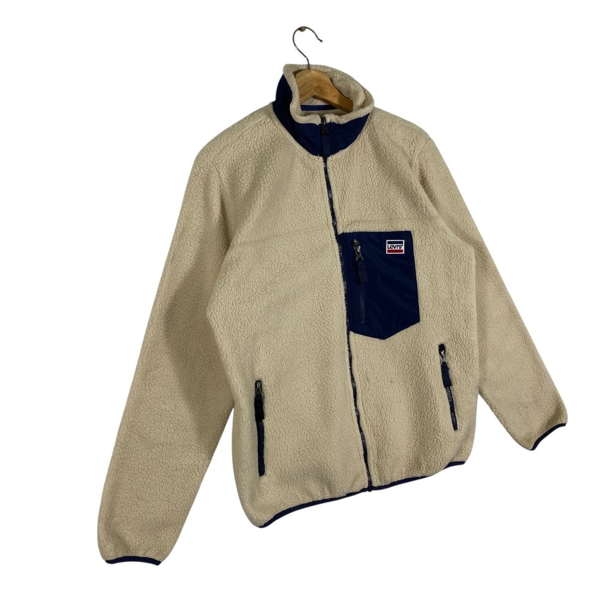 Levi's Levis Sherpa Fleece Zipper Jacket M Size Beige Colour Size US M / EU 48-50 / 2 - 3 Thumbnail