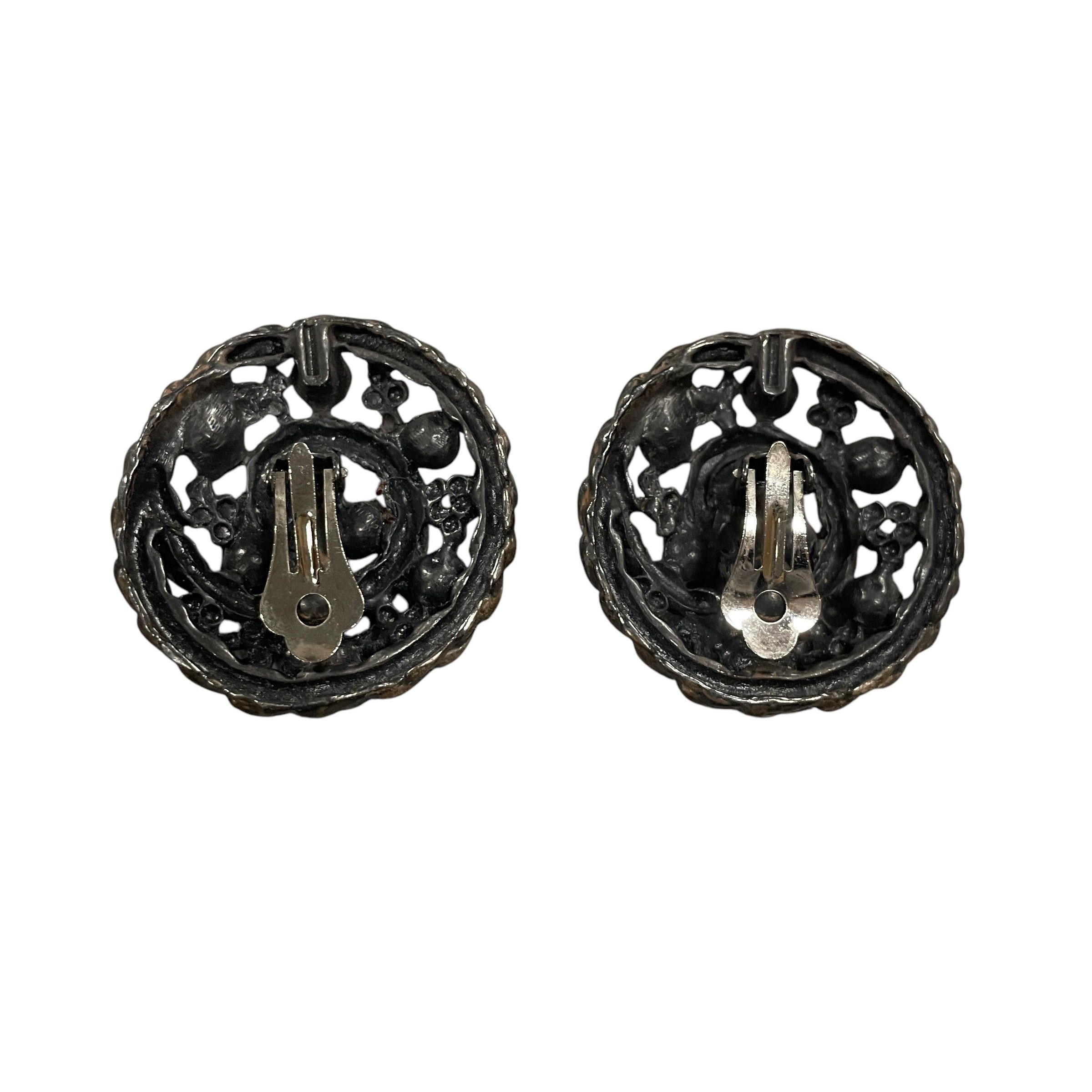 Other Vintage Starry Night Clip-On Earrings Size ONE SIZE - 2 Thumbnail